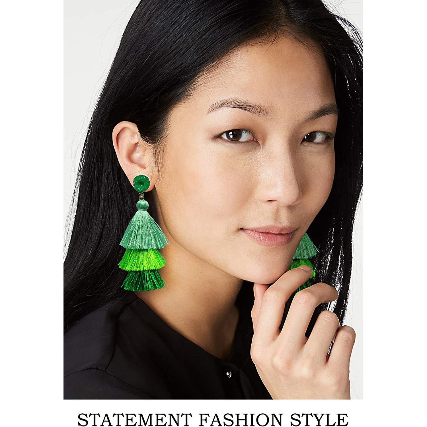 Me&Hz Colorful Layered Tassel Earrings Discount The Cheapest