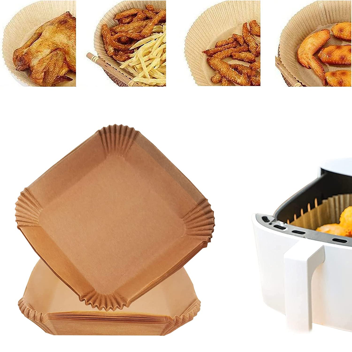 50-Pieces: Air Fryer Disposable Paper Liners Best Place Cheap Pice