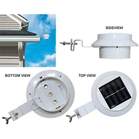 4-Pack: BOUNDERY Outdoor Solar Gutter LED Lights Discount Big Sale