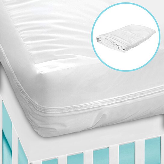 2-Pack: Deluxe Vinyl Zippered Crib Mattress Cover Shop Offer Cheap Online