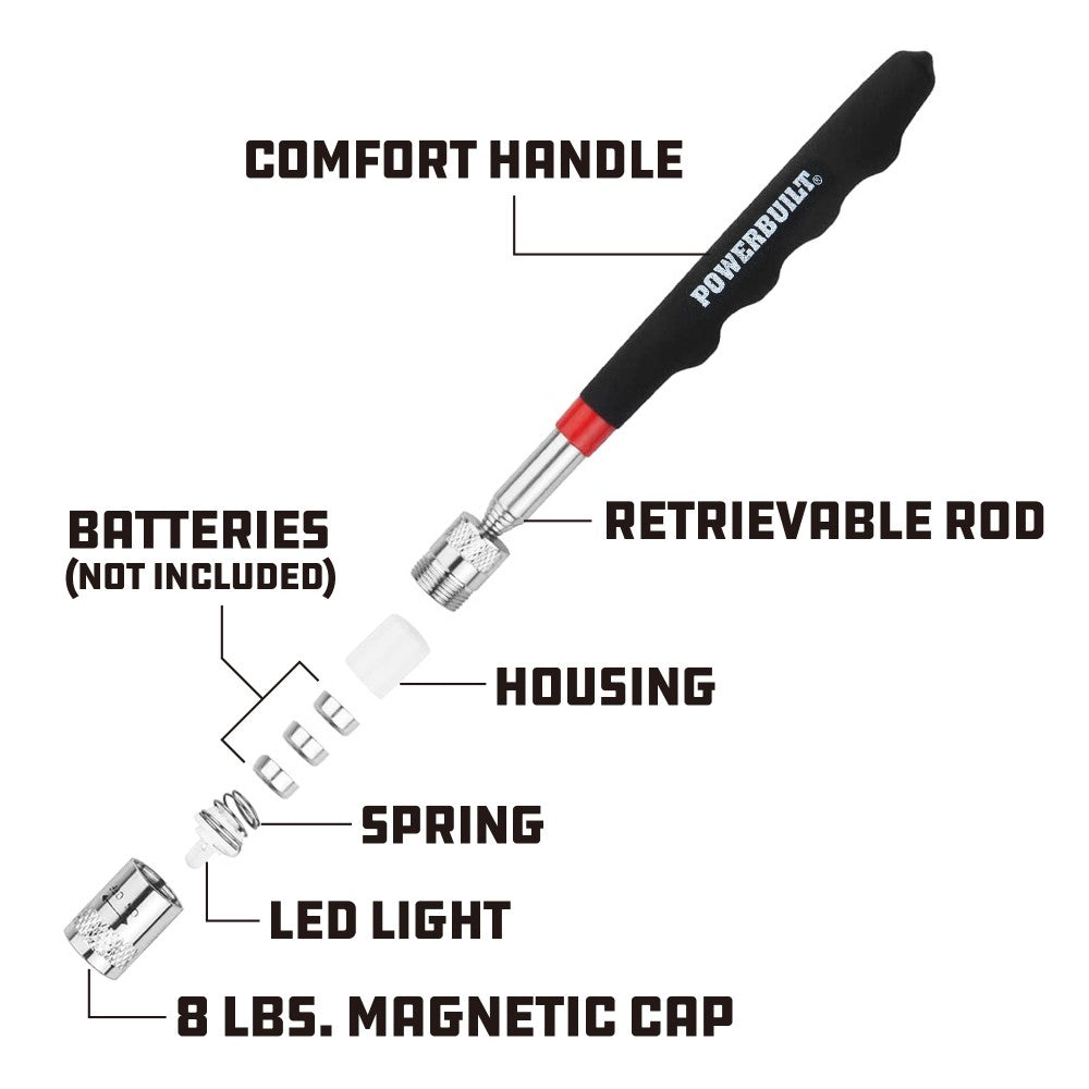 Extendable Magnetic Pickup Tool with LED Light Sale Ebay