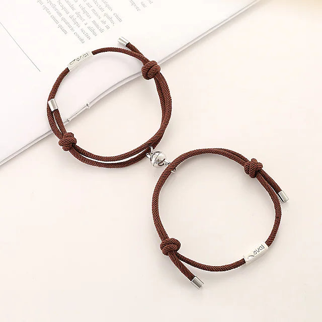 Magnetic Adjustable Simple Rope Couple Bracelet Original Cheap Pice