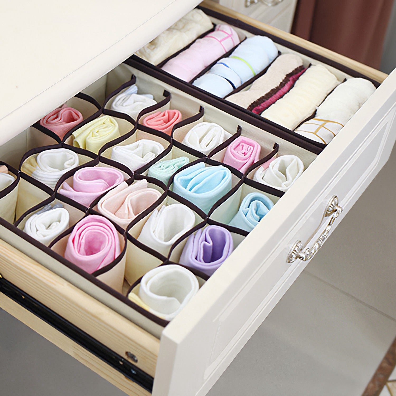 6-Pieces Set: Foldable Underwear Organizer Divider Container Free Shipping Low Shipping