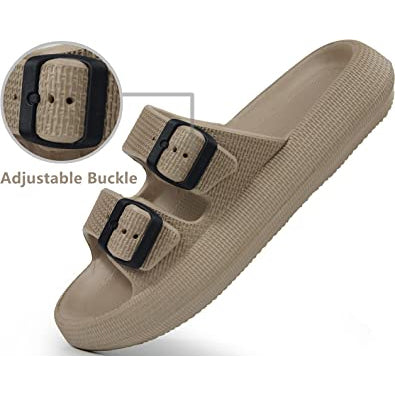 Pillow Sandals Thick Sole Adjustable Buckles EVA Cloud Slides Slippers Clearance Explore