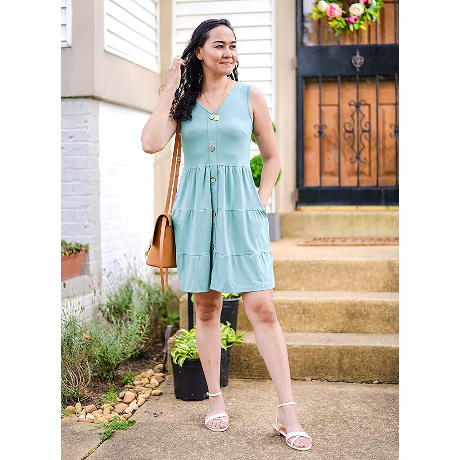 Women's Summer Sleeveless V Neck Dress With Paypal Sale Online