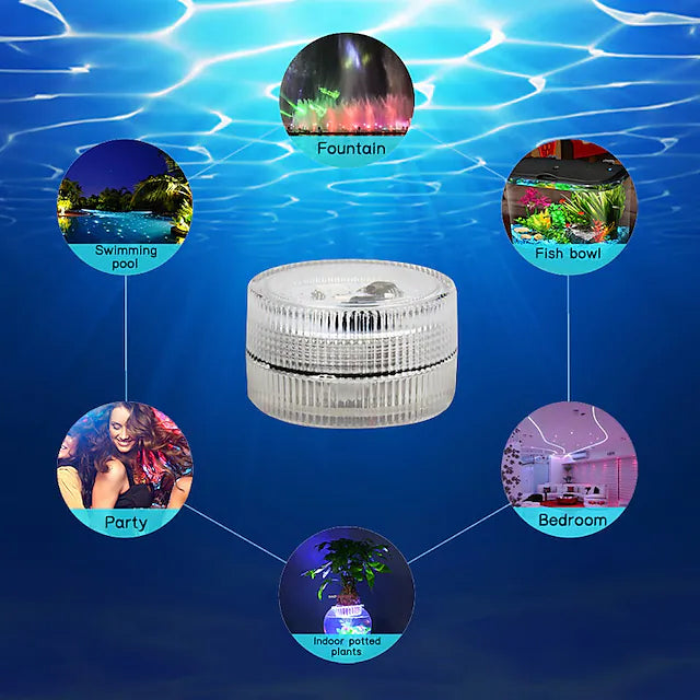 12-Piece: LED RGB Diving Light Remote Control Decorative Light Find Great Online