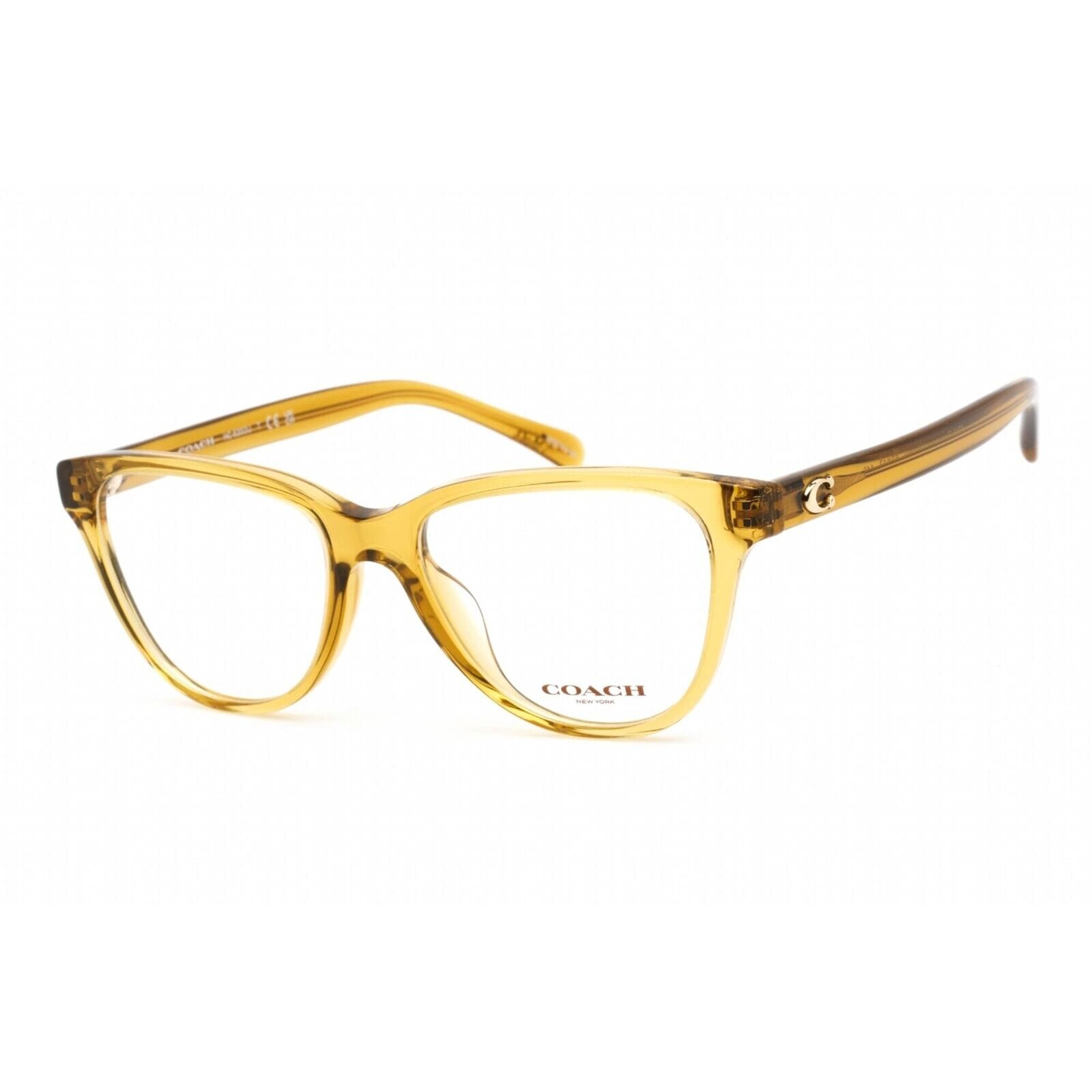 Coach Women's Eyeglasses Transparent Honey Plastic Cat Eye Frame 0HC6202U 5715 (Refurbished) With Credit Card Online