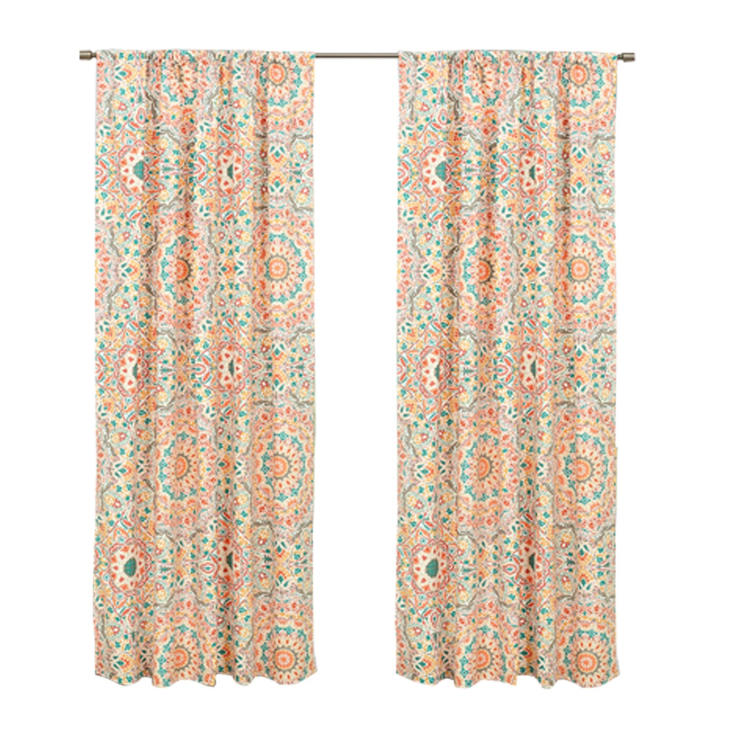 2-Piece Set: Sloane Street Cozumel Medallion Window Curtain Panel Pair Clearance Very Cheap