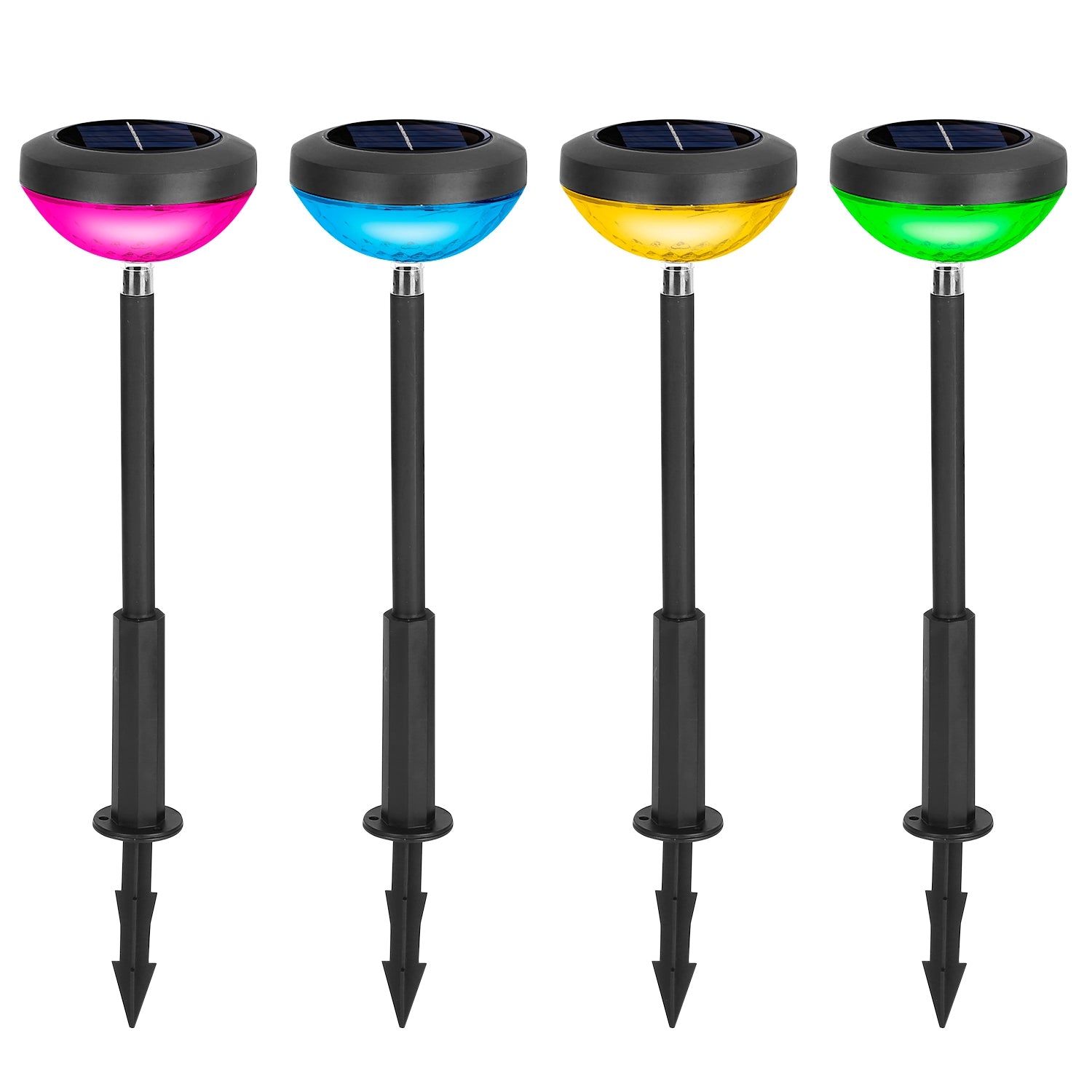 4-Pack: Solar Pathway Color Changing Garden Light Pay With Visa Cheap Pice