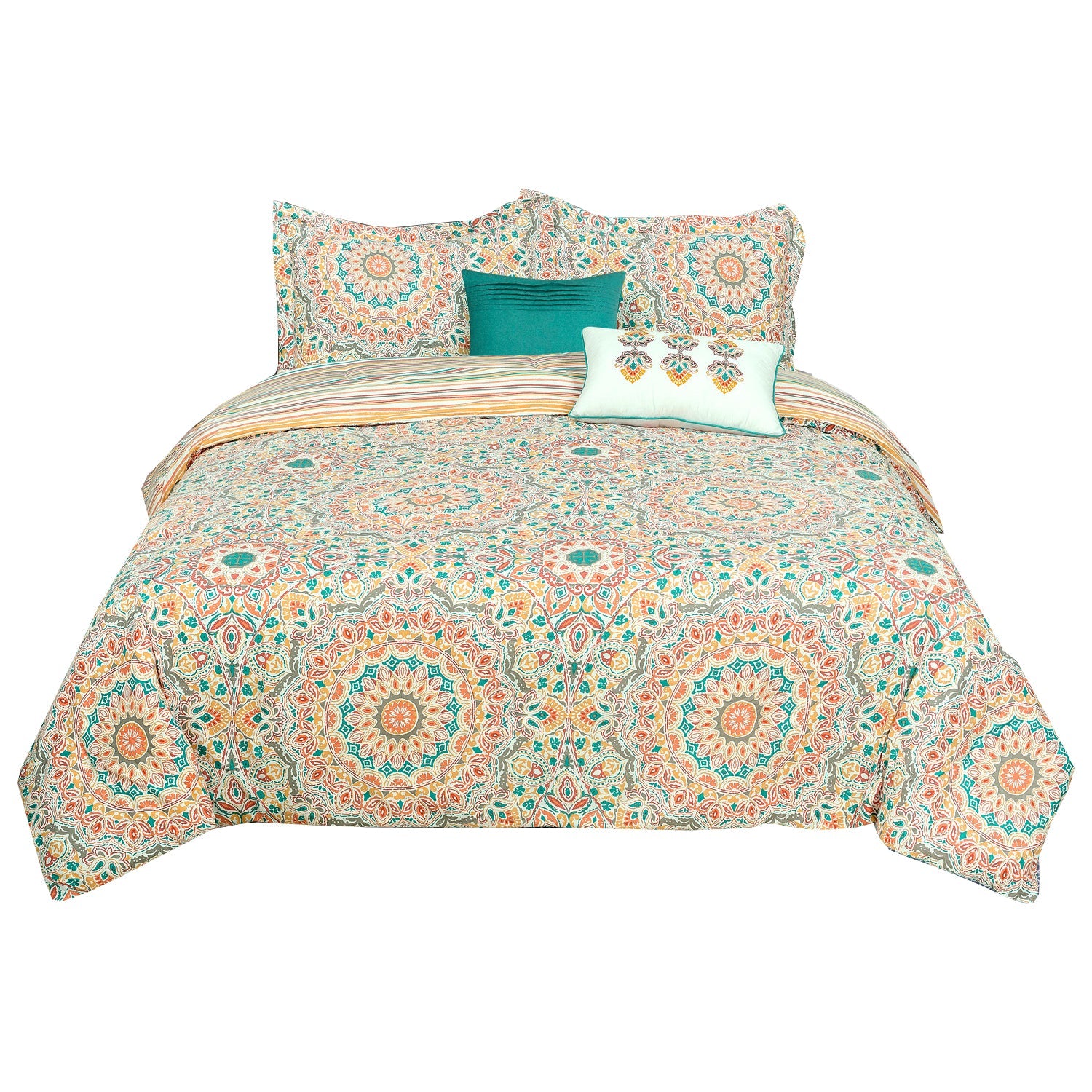 5-Piece: Sloane Street Cozumel Medallion Comforter Set 100% Original Online