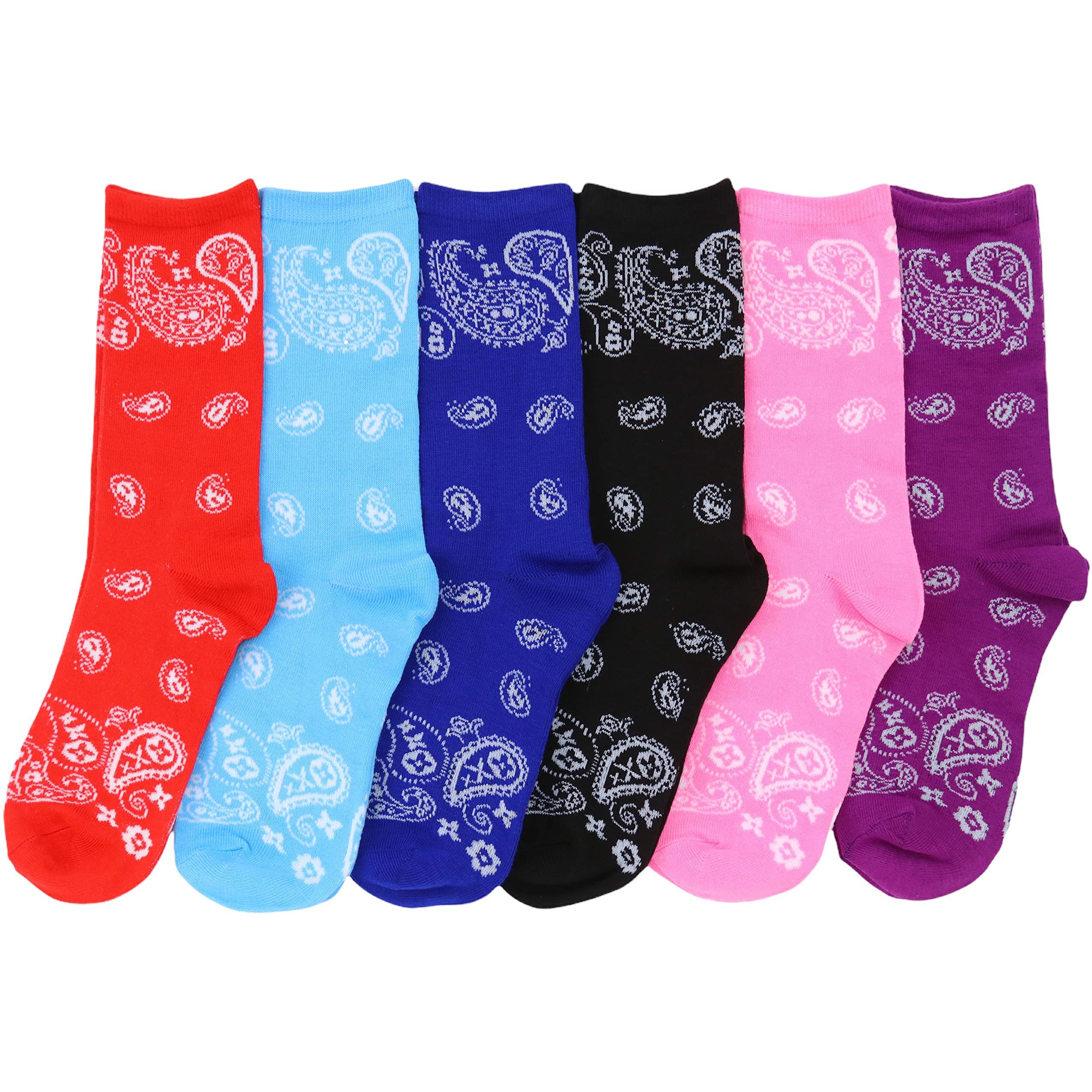 6-Pack: ToBeInStyle Women's Fashion Printed Crew Socks Online For Sale