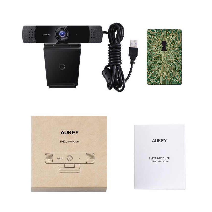 AUKEY 1080P Webcam with Dual Noise Reduction Stereo Microphones Sale 2025 Newest