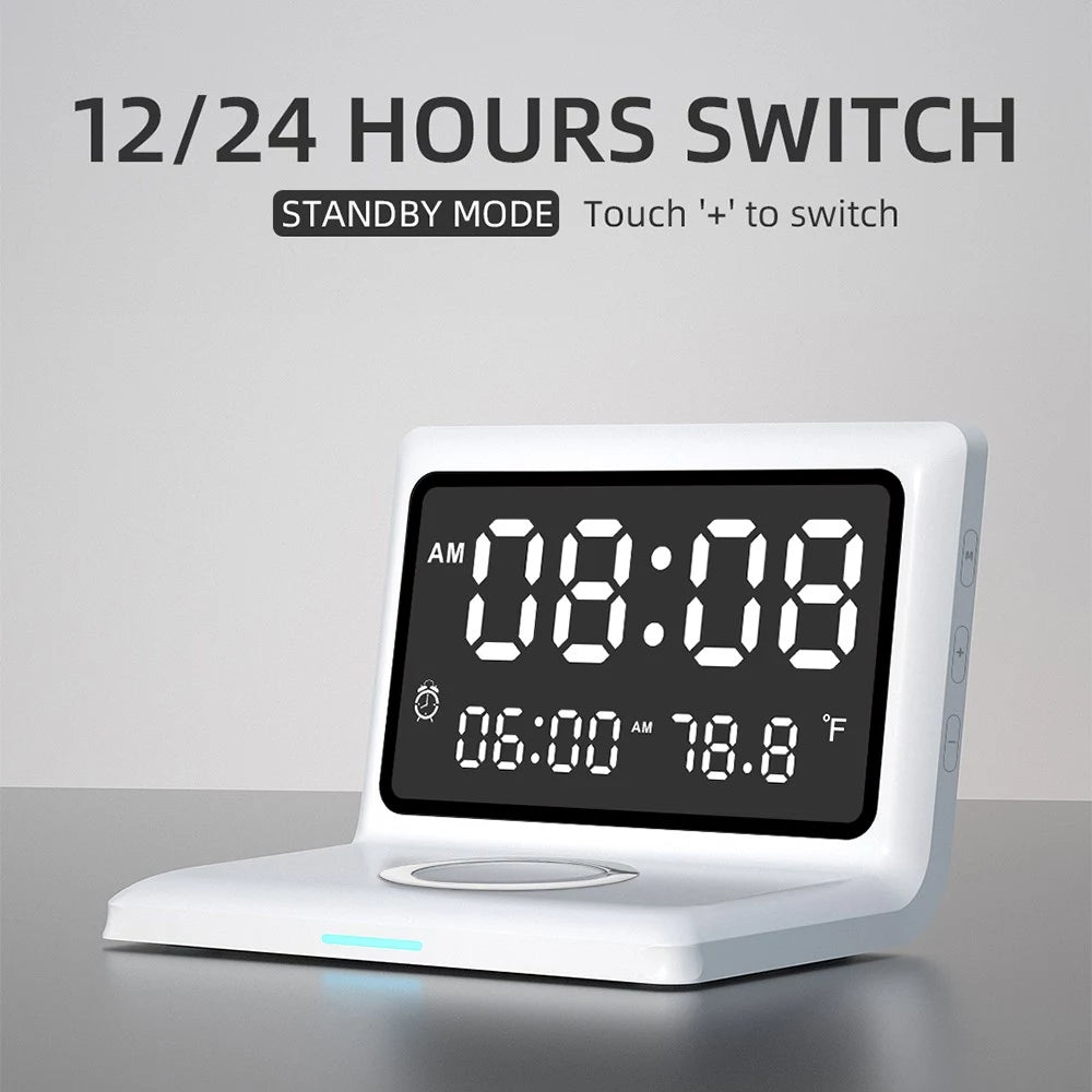 Digital Mirror Clock Wireless Charging Alarm Clock Buy Cheap Genuine