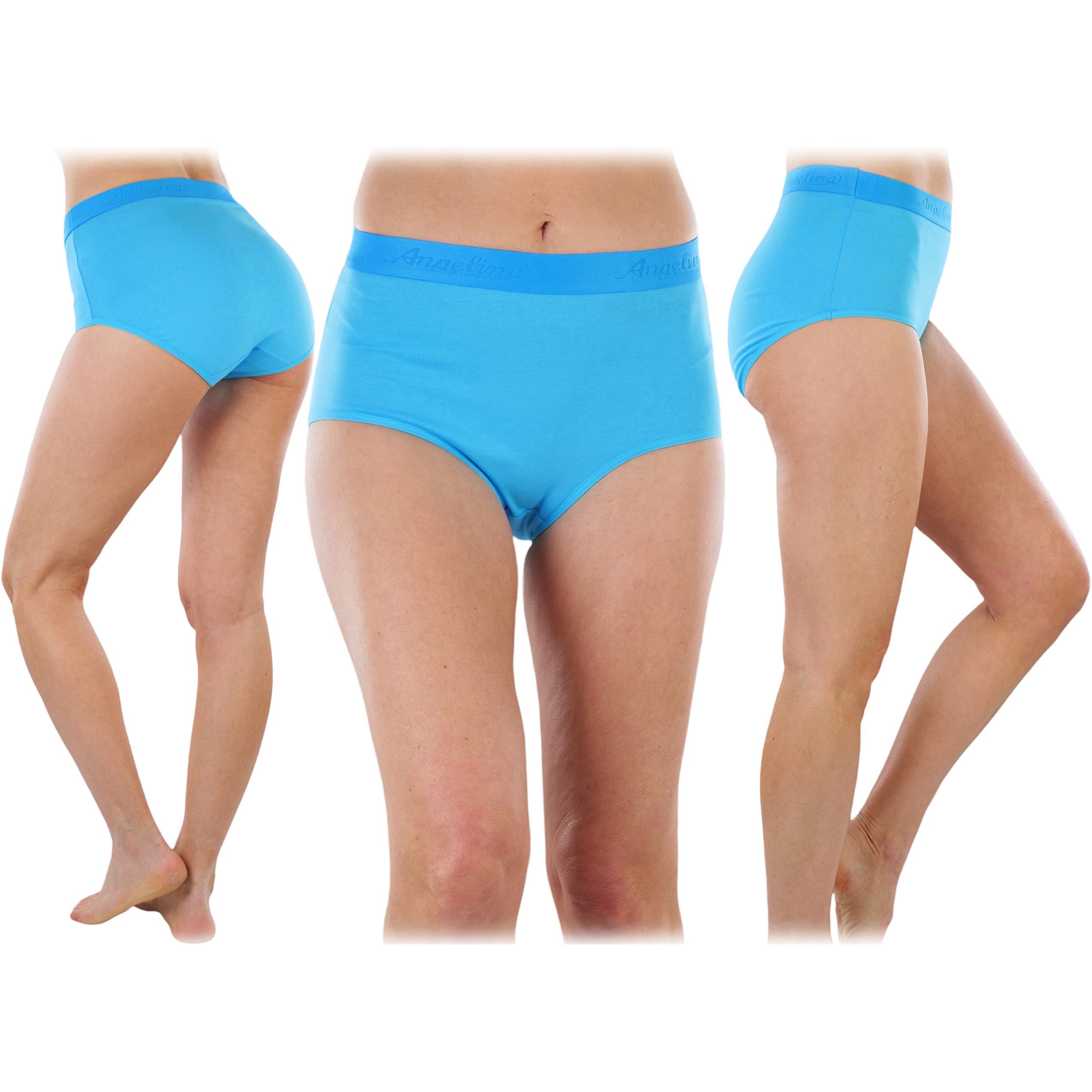 6-Pack: ToBeInStyle Women's High Waisted Solid Beach Vibe Gridle Panties Supply