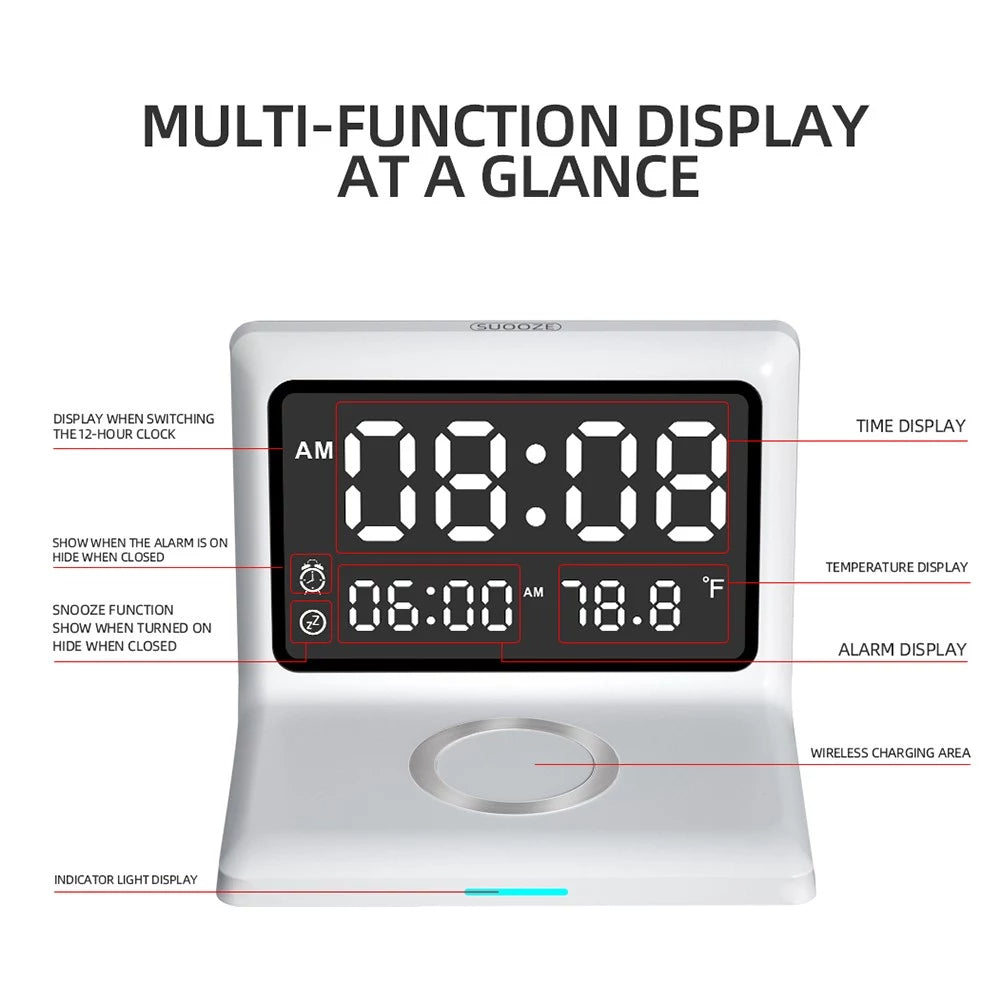 Digital Mirror Clock Wireless Charging Alarm Clock Buy Cheap Genuine