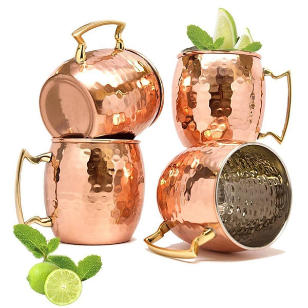 4-Pack: Hammered Copper Plated Moscow Mule Mug Largest Supplier Online