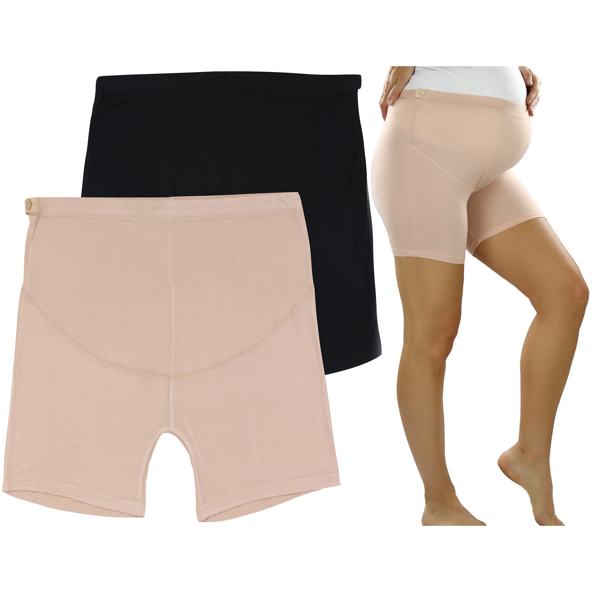 2-Pack: ToBeInStyle Women's High Waist Over The Bump Maternity BoyShort Underwear Cheap Best