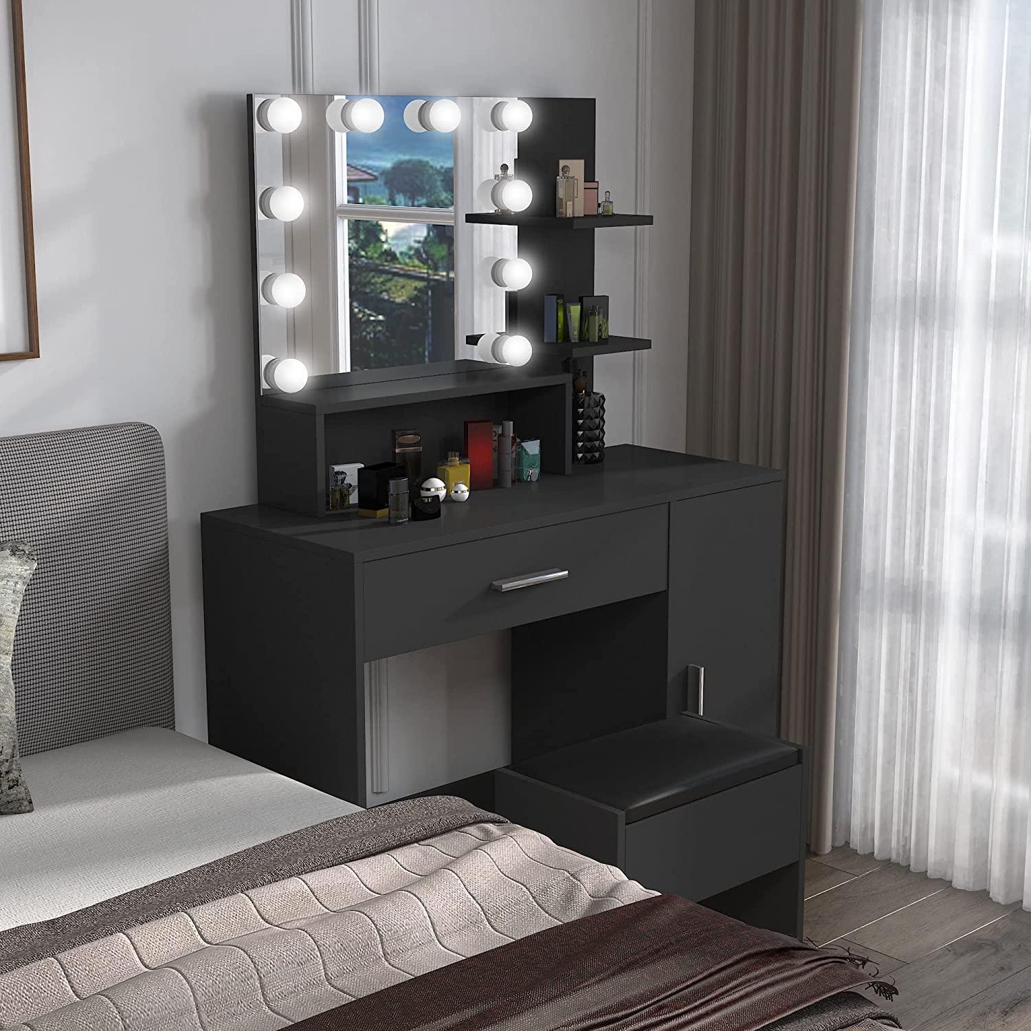 Rectangular Makeup Table with Mirror Big Sale Cheap Online