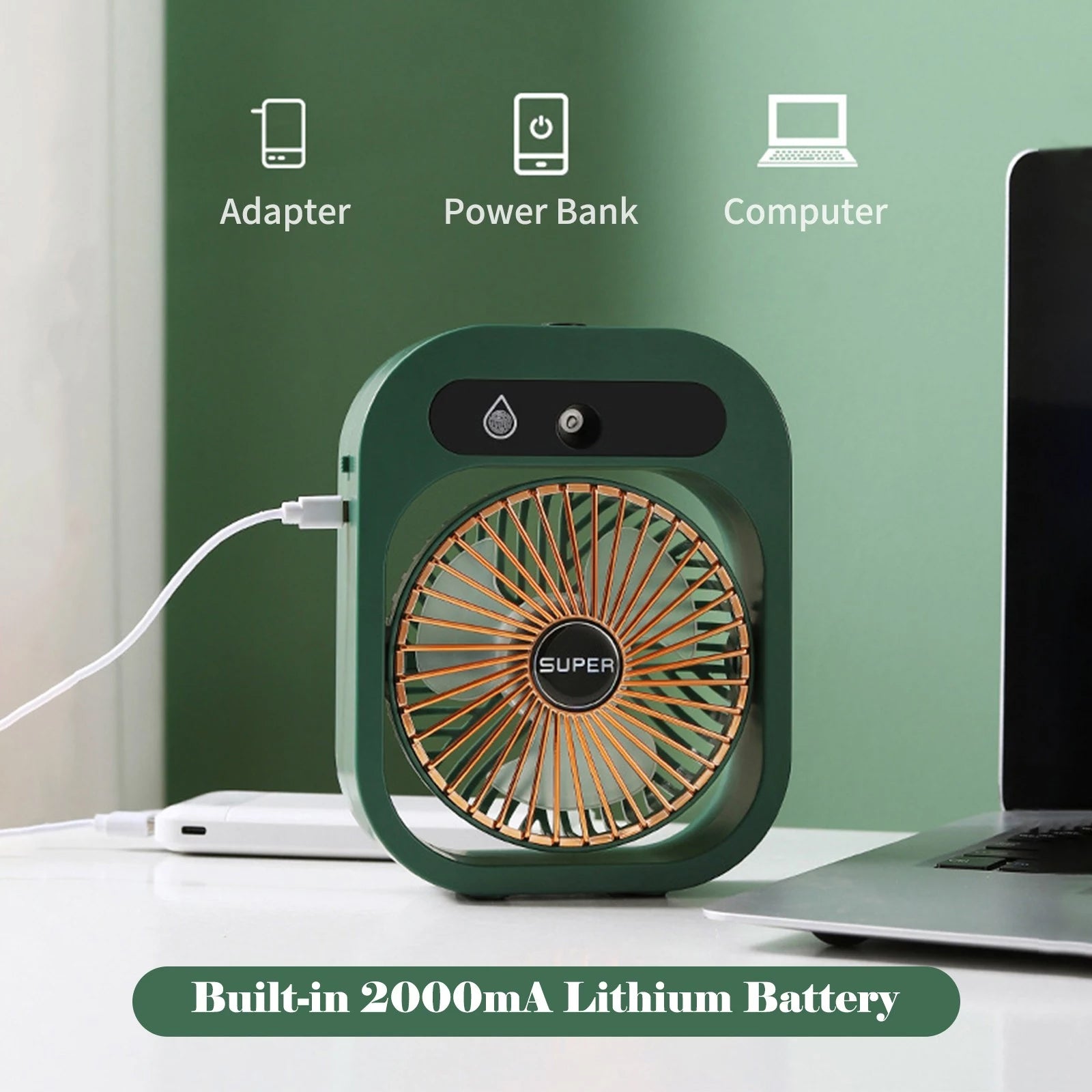 USB Rechargeable Desktop Spray Fan Free Shipping Shop For