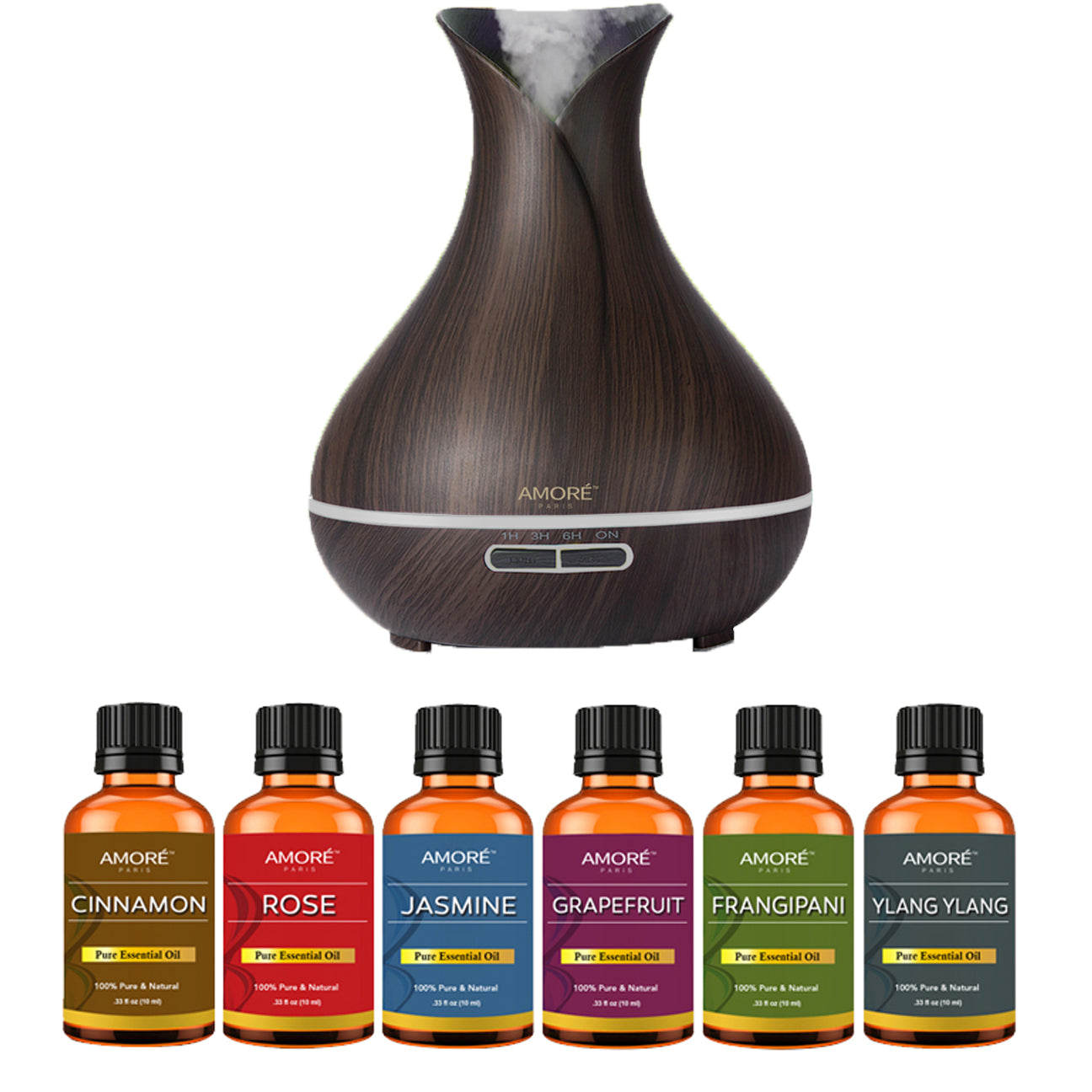 7-Pack: Ultrasonic Diffuser With Essential Oil Quality Free Shipping For Sale