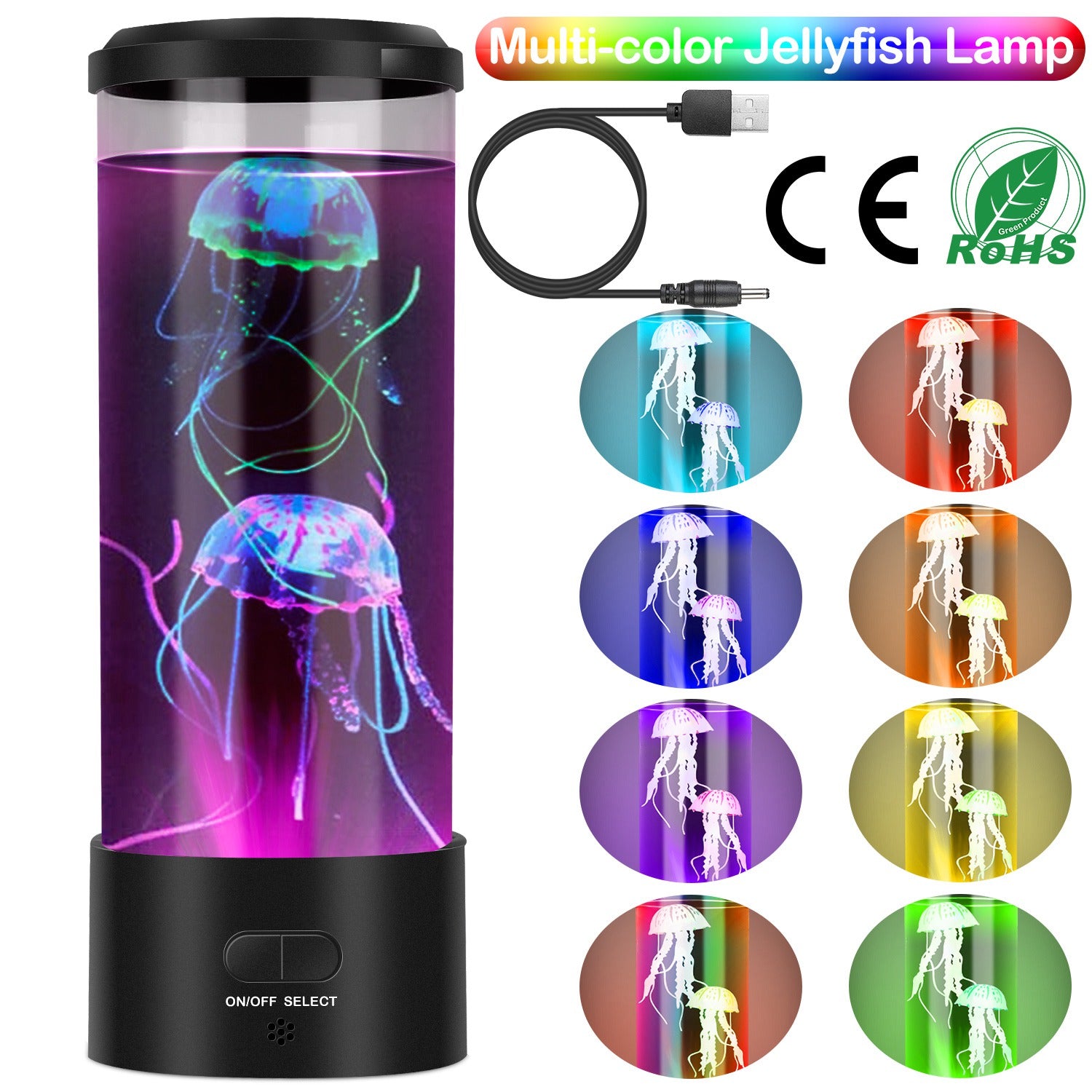 Jellyfish Lava Lamp Multicolor Changing Mood Night Light Cheap Sale Lowest Pice