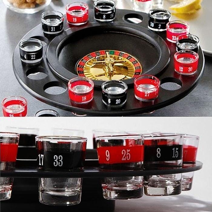 Shot Glass Roulette Set Novelty Drinking Game with 16 Shot Glasses Cheapest Pice For Sale