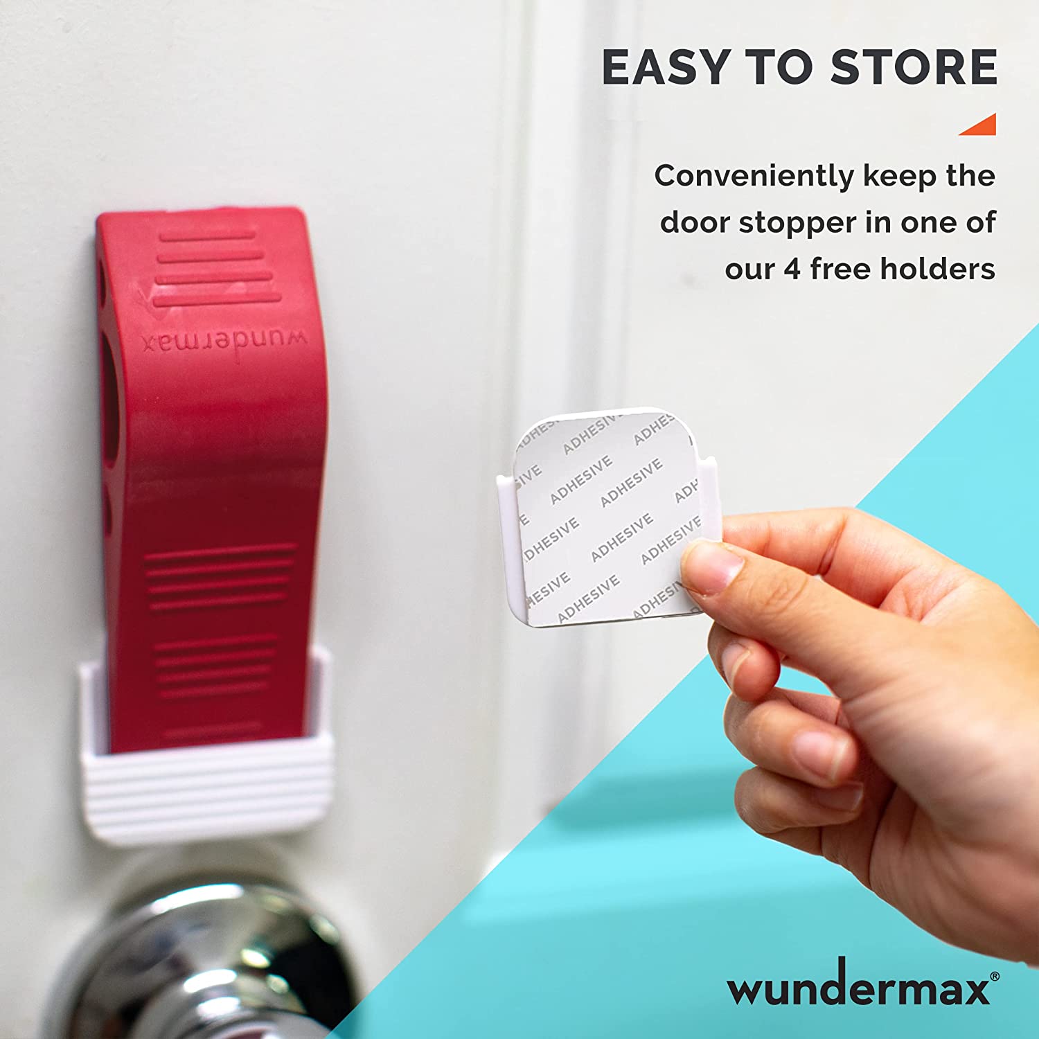 3-Pack: Wundermax Rubber Security Door Stoppers Cheap Best Sale