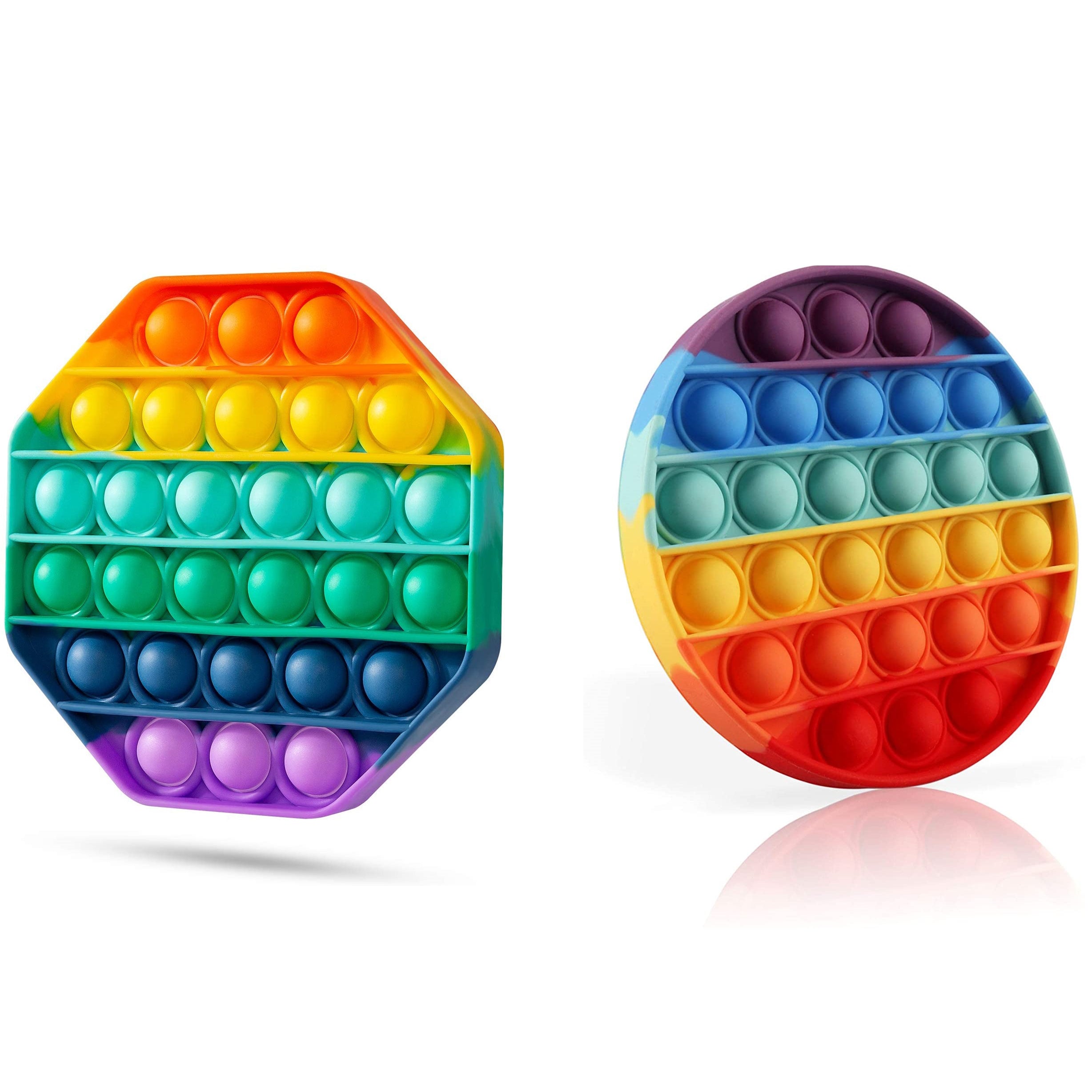 4-Pack: Rainbow Pop-It Bubble Popper Outlet Affordable