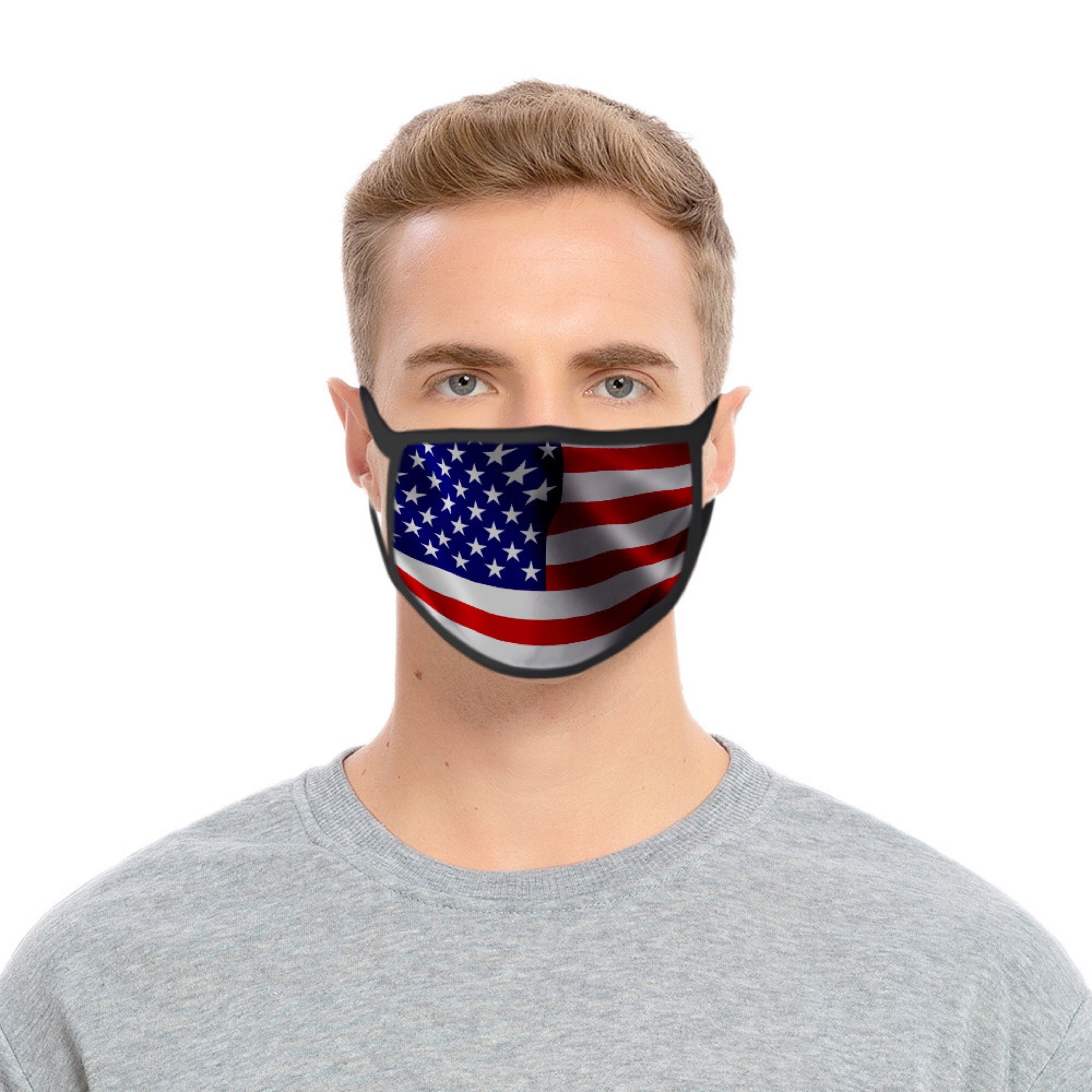 2-Pack: USA American Flag Reusable Washable Mask Genuine Cheap Pice