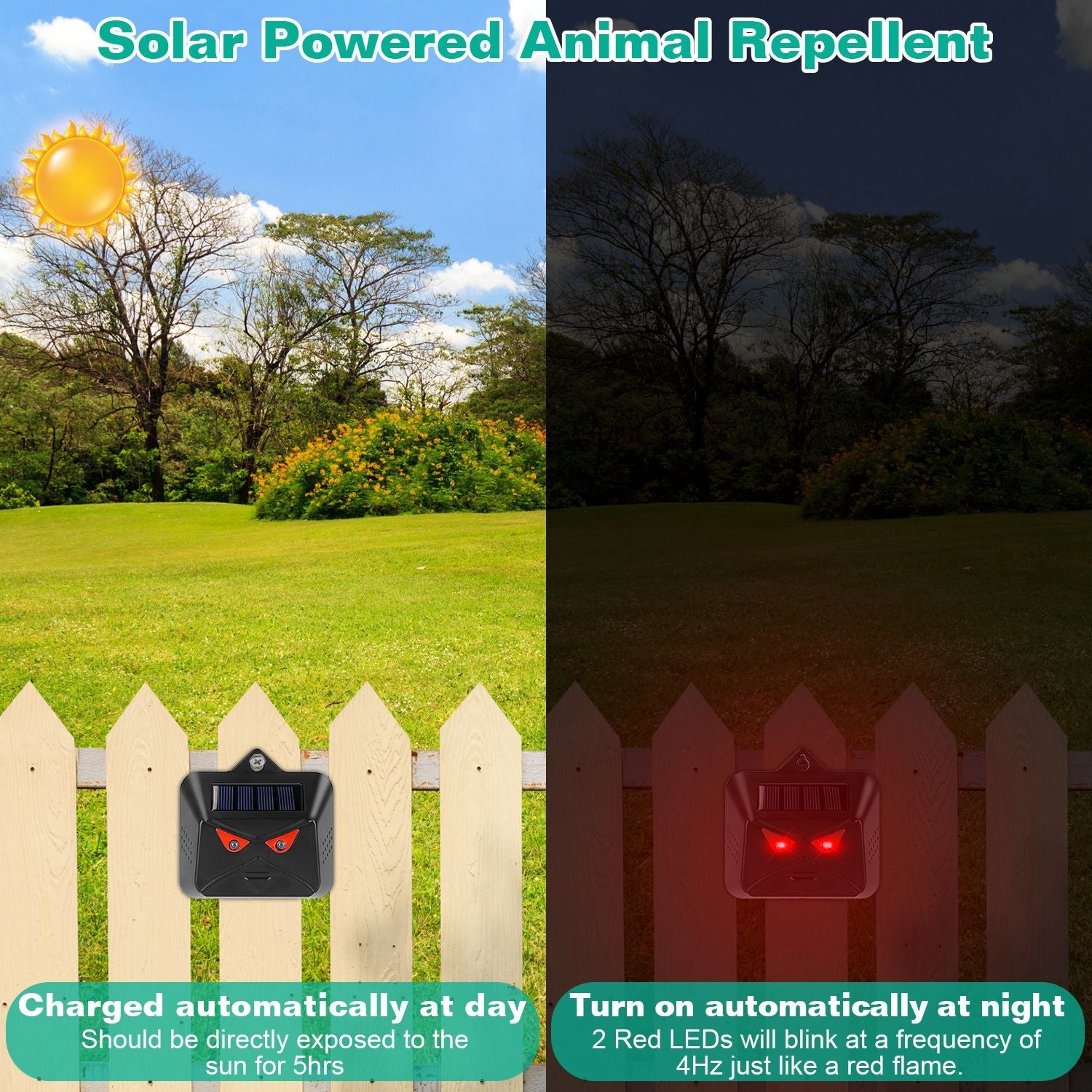 4-Piece: Solar Predator Control Light Cheap Sale Explore