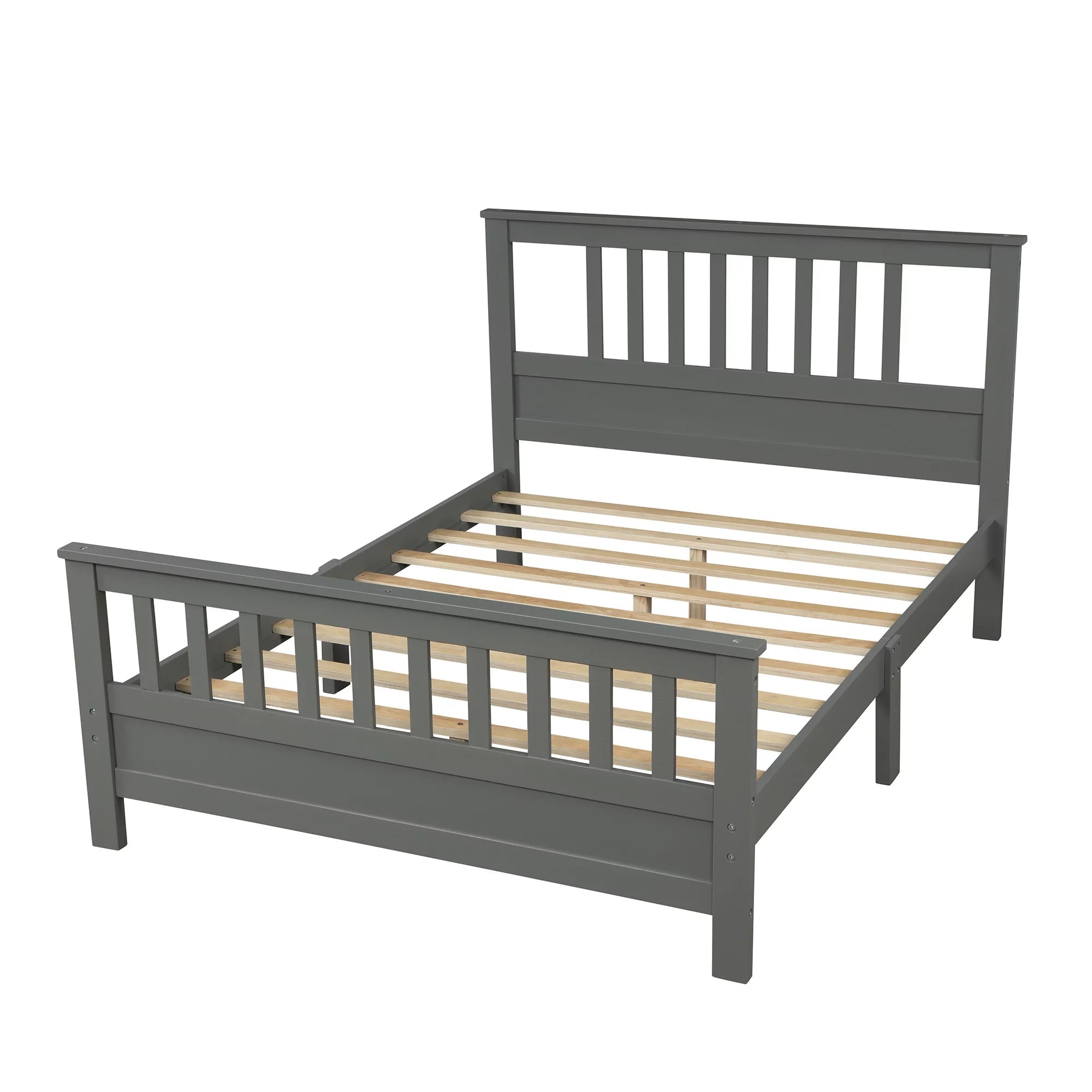 Anysun Full Size Bed Frame Solid Wood Platform Bed with Headboard for Kid's Buy Cheap Visit New