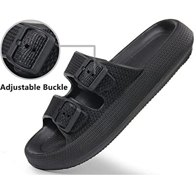 Pillow Sandals Thick Sole Adjustable Buckles EVA Cloud Slides Slippers Clearance Explore