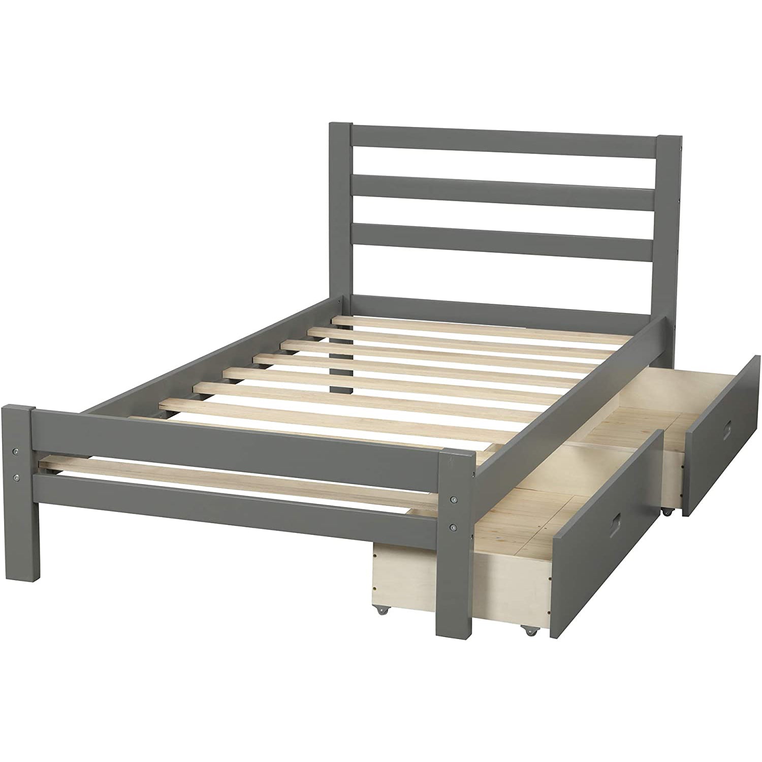 Platform Bed with Two Storage Drawers Sale Official