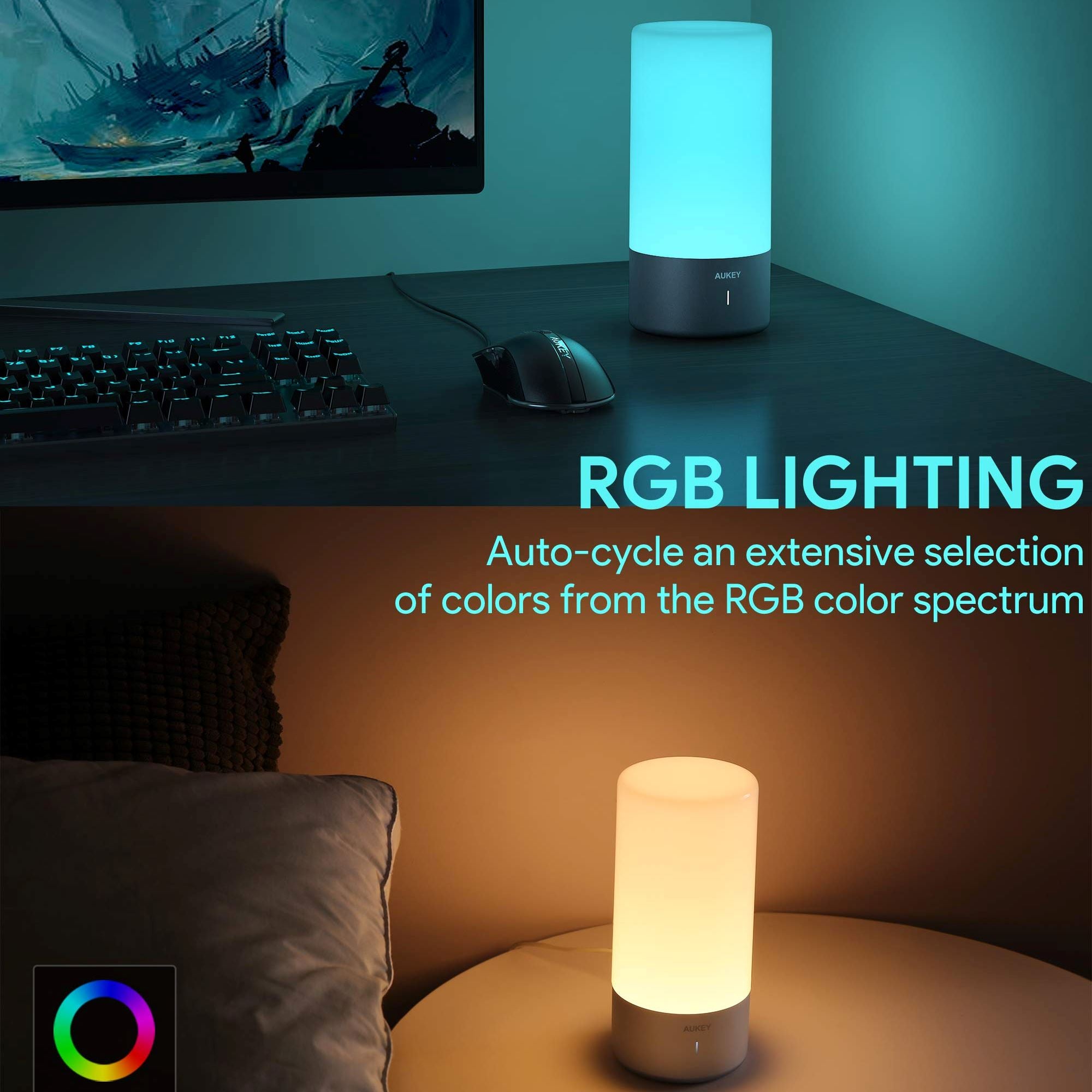 Touch Sensor Color Changing RGB Dimmable Table Lamp Cheap Cost