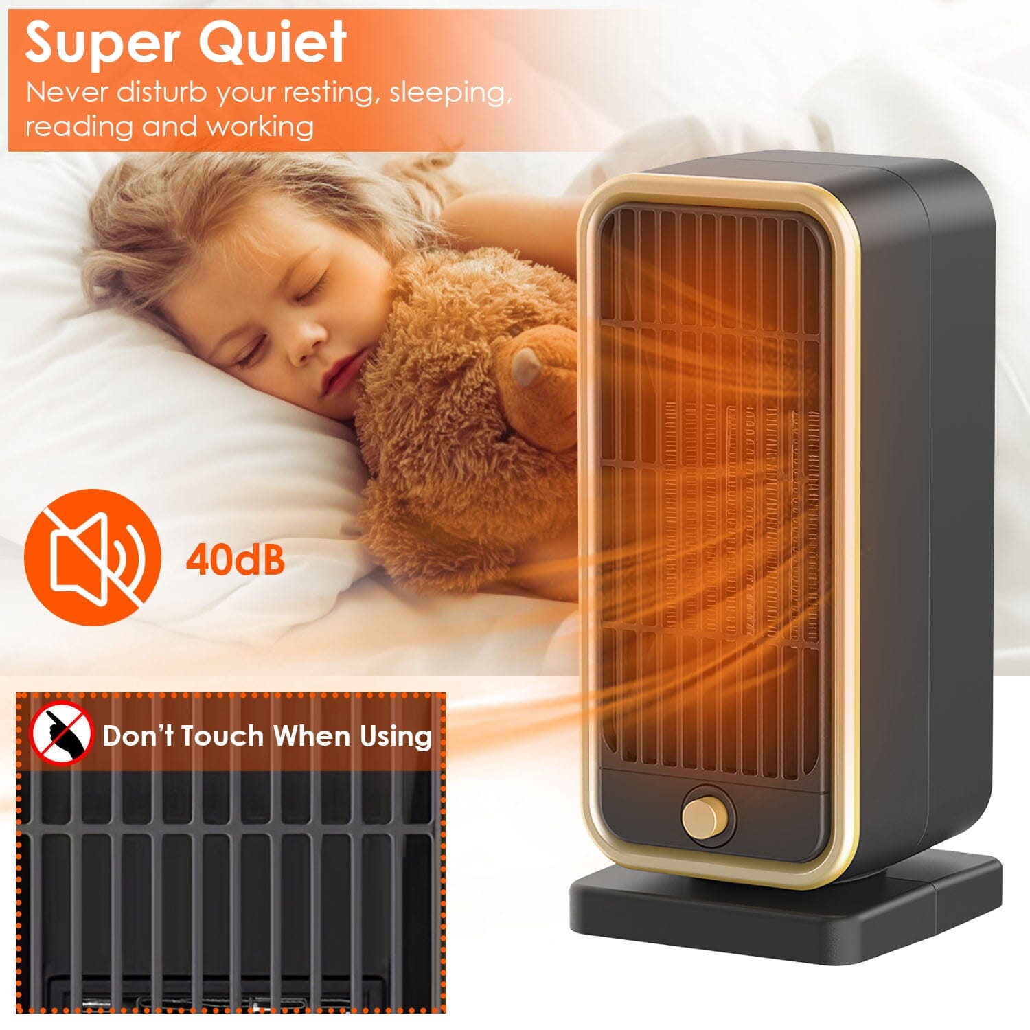 500W Portable Electric Heater Sale With Credit Card