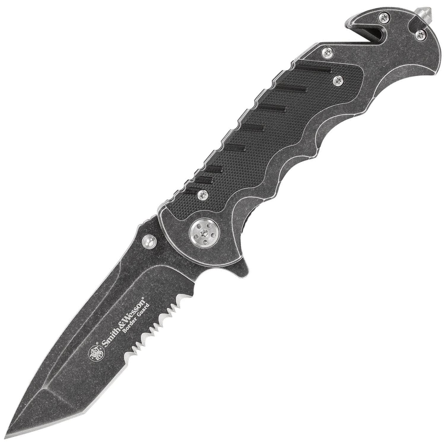 Smith & Wesson Border Guard, 3.49 Blade, Stainless Steel Handle - SWBG10S Fashionable For Sale