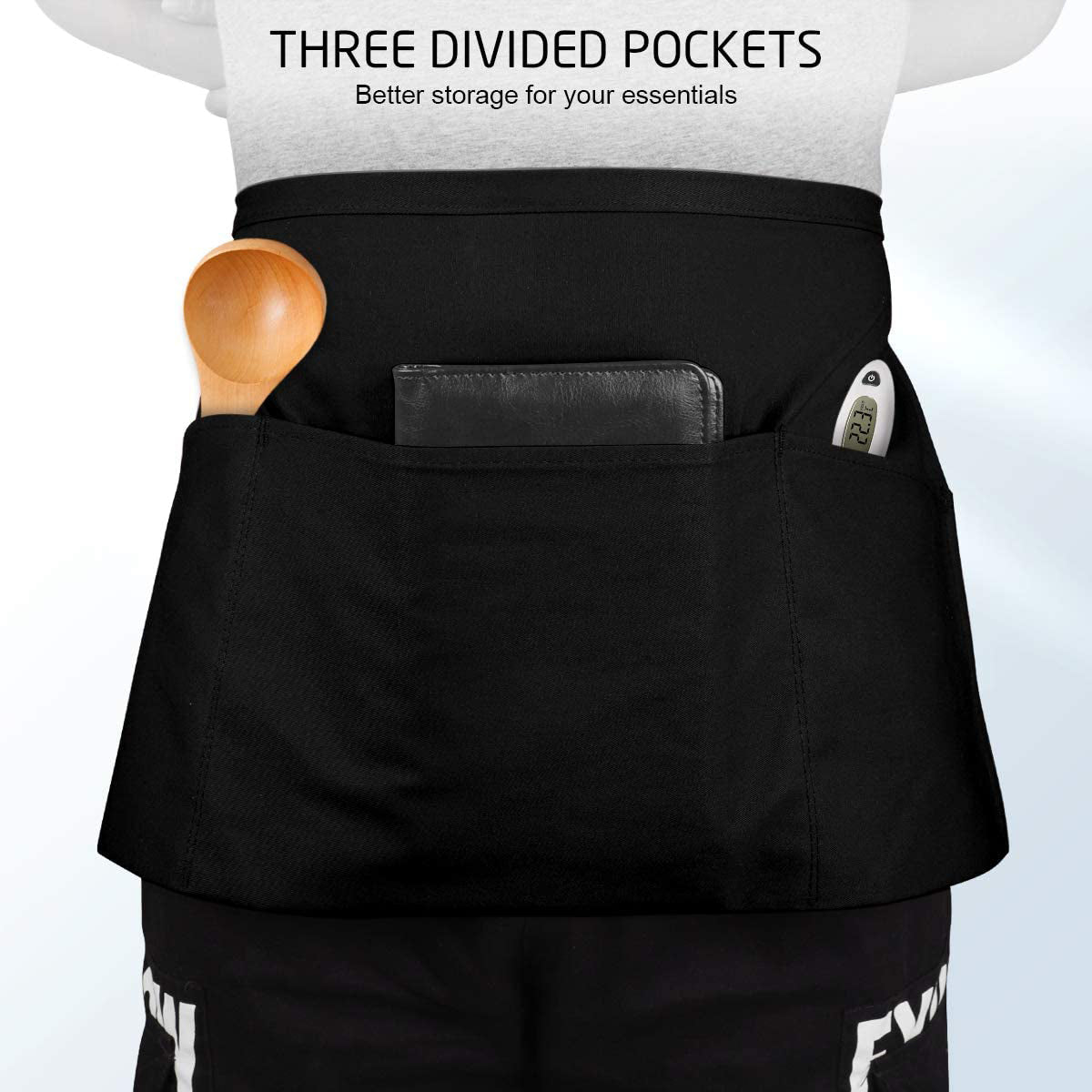 3-Pack: Syntus Server Aprons with 3 Pockets Cheap 100% Original