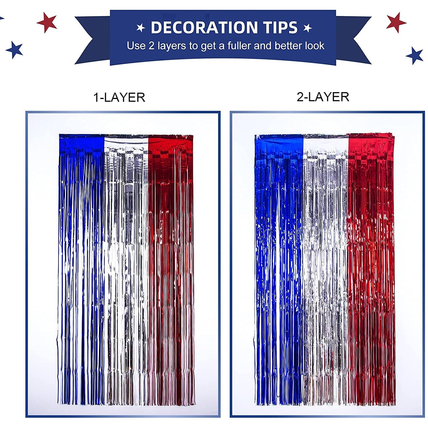 3-Pack: Tinsel Foil Fringe Curtains Buy Cheap The Cheapest