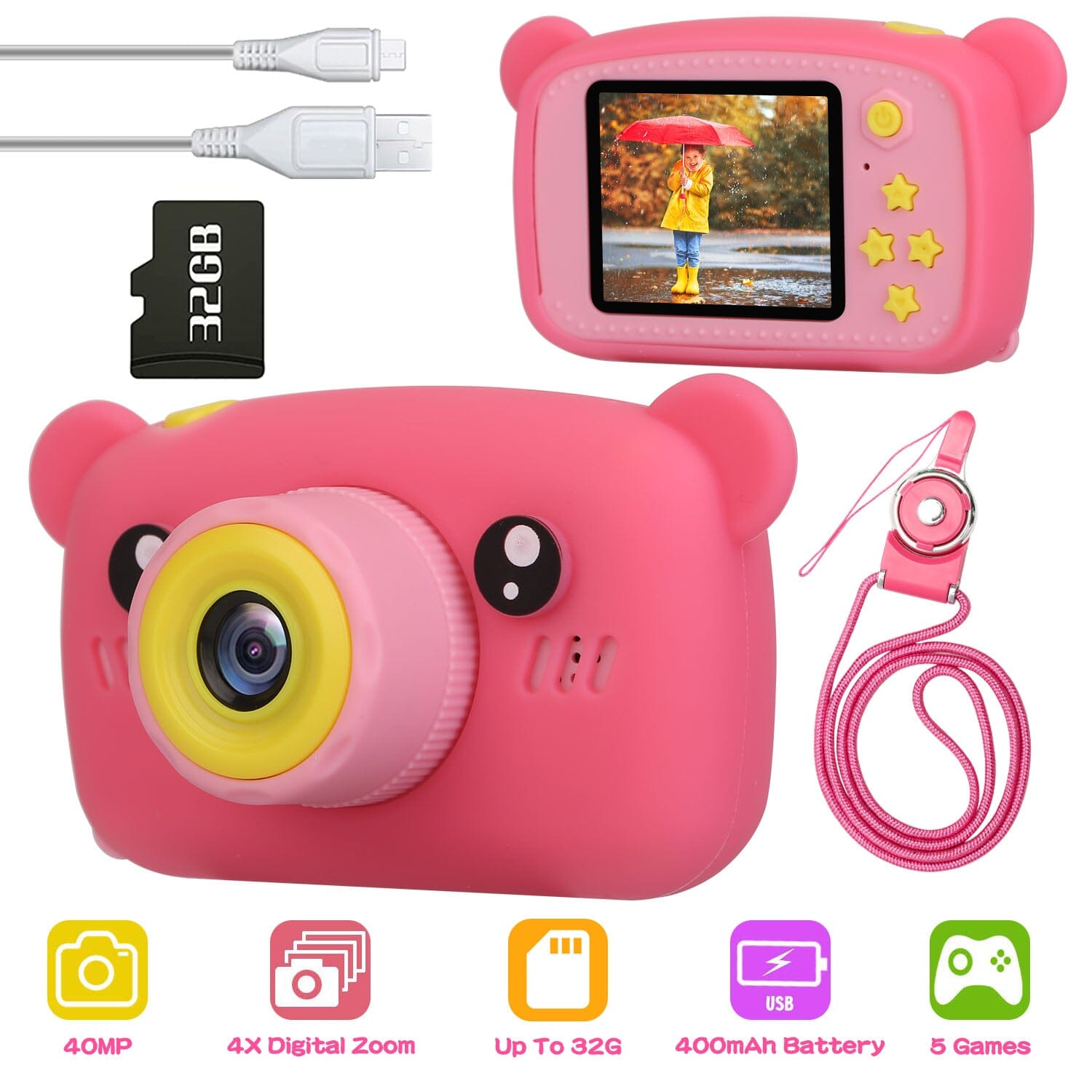 Kids Digital Camera with 2 Screen 4x Digital Zoom The Cheapest Cheap Pice