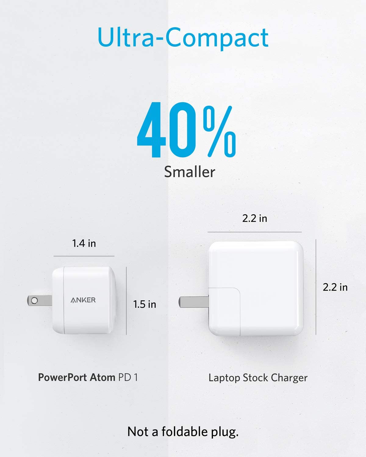 Anker 30W Compact USB-C Wall Charger with Power Delivery, PowerPort Atom (Refurbished) Clearance 2025