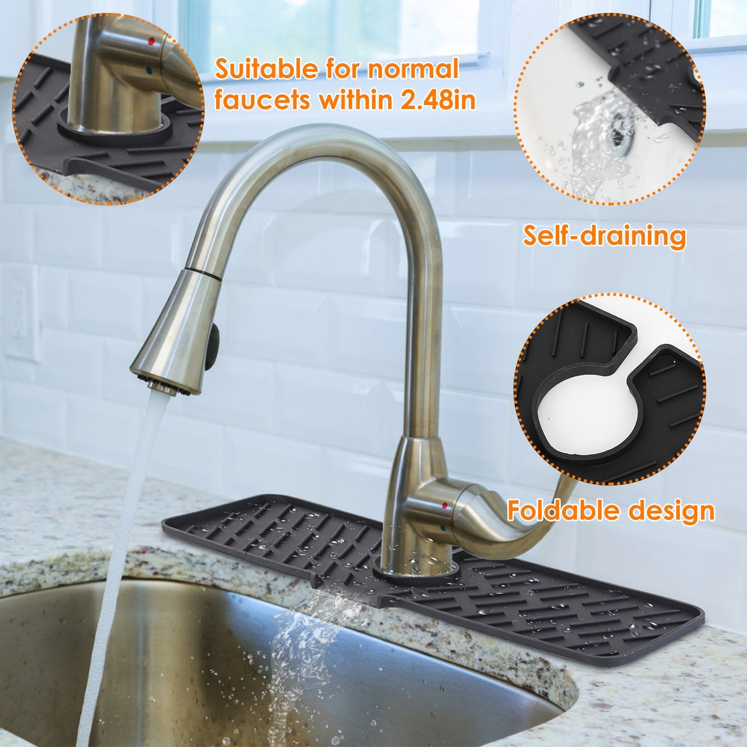 Silicon Faucet Kitchen Sink Mat Clearance Latest