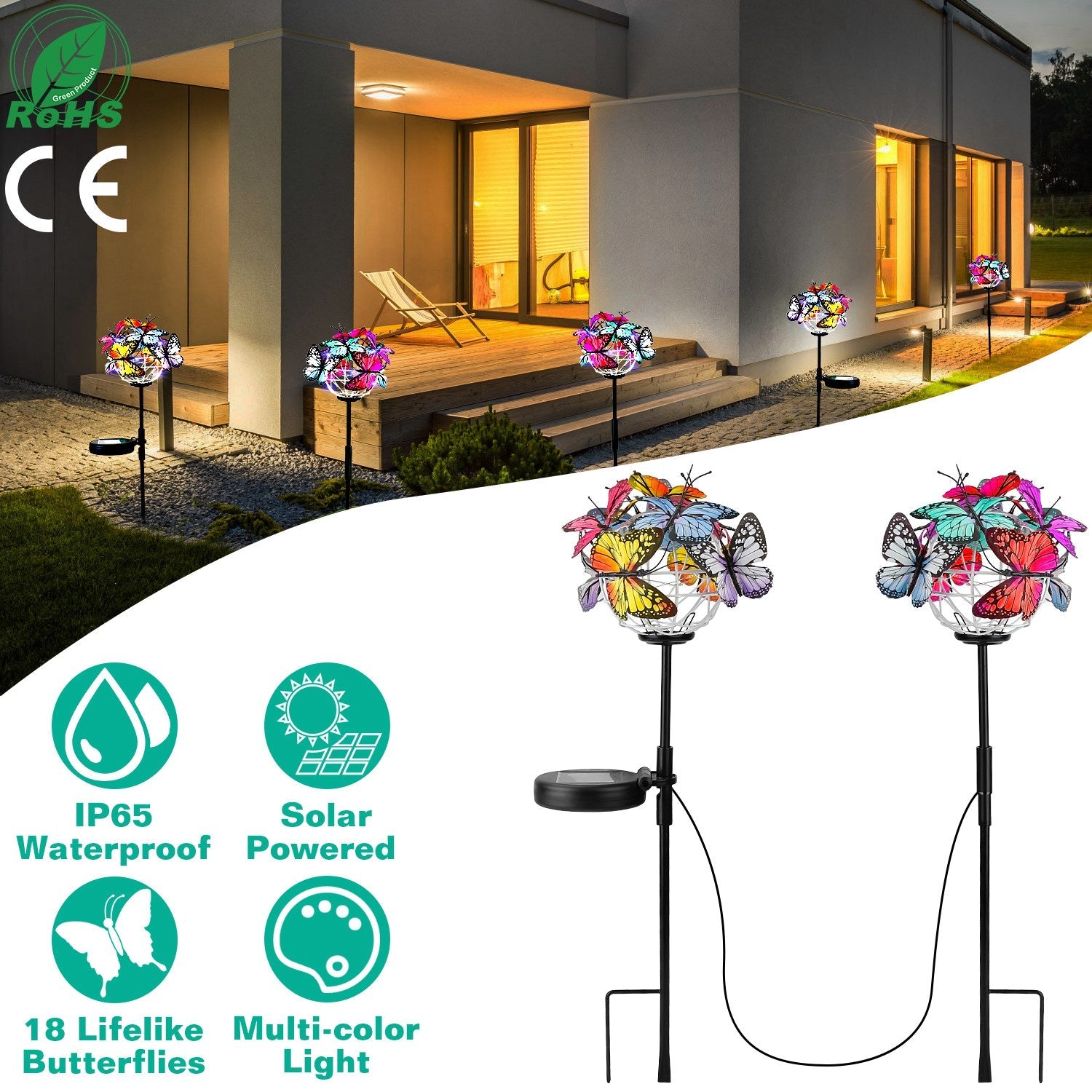 2-in-1 Outdoor Butterfly Solar Light Yard Stake Cheap Sale Cheapest