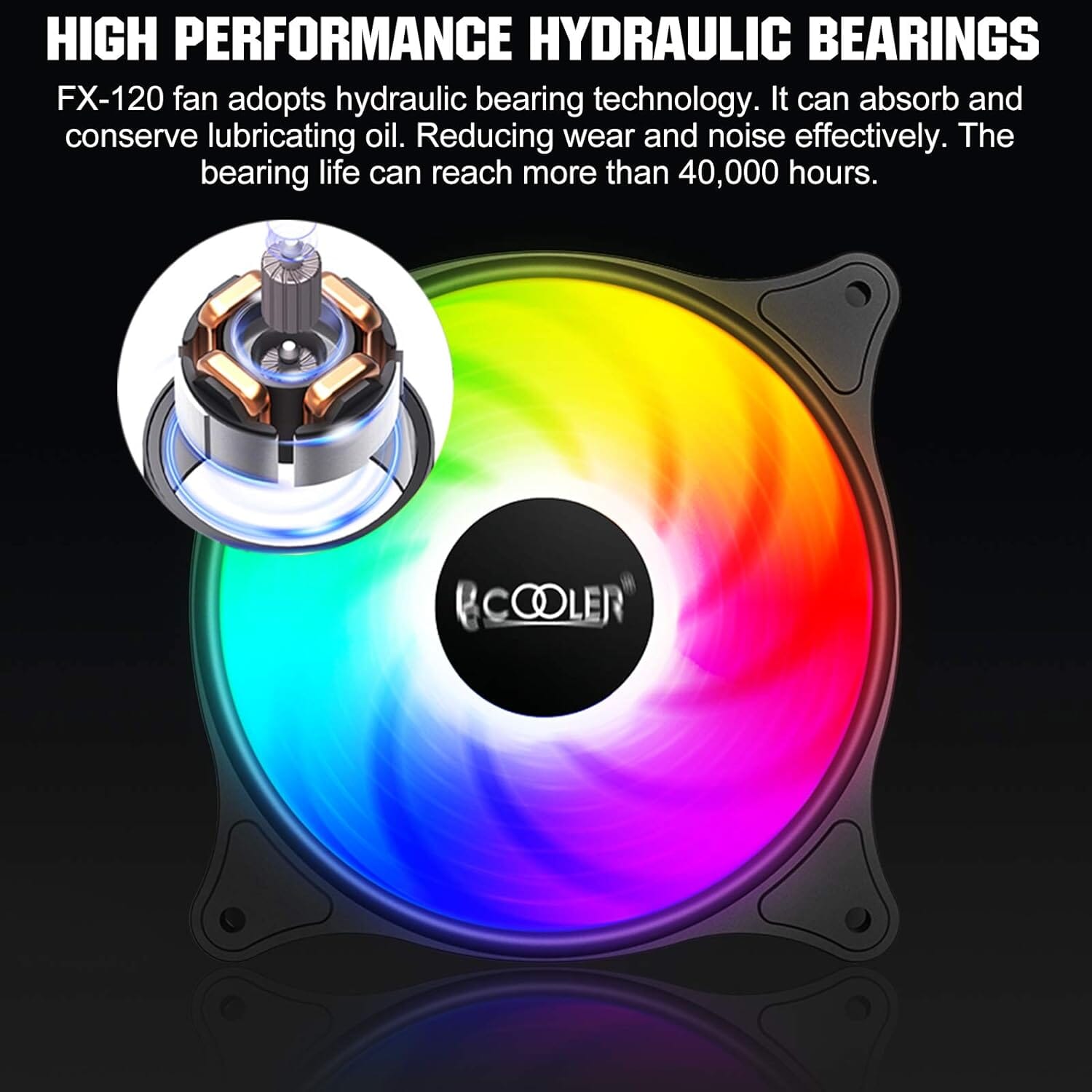 PCCOOLER 120MM Case Fan 3 Pack FX120 High Performance Cooling PC Fans  (Refurbished) Discount Supply