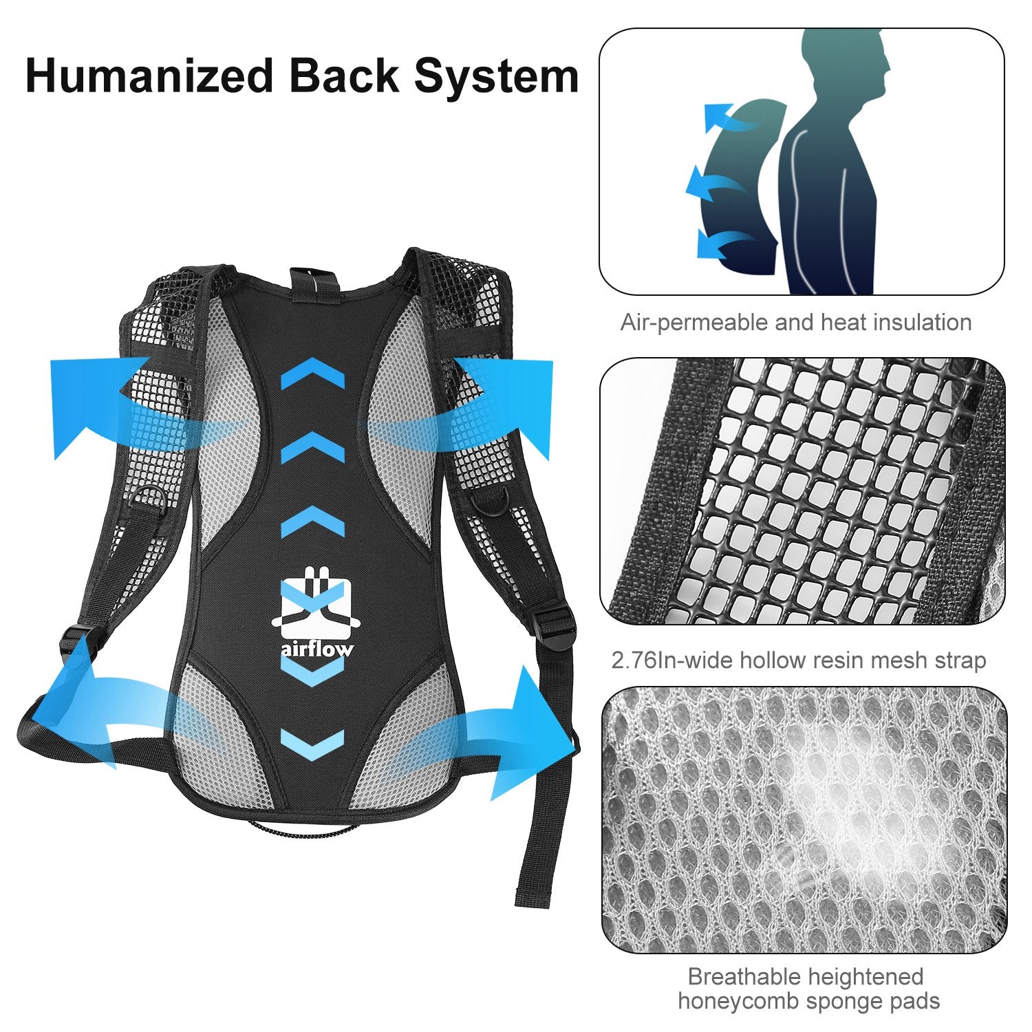 Hydration Backpack Pack with 2L Water Bladder Free Shipping For Sale