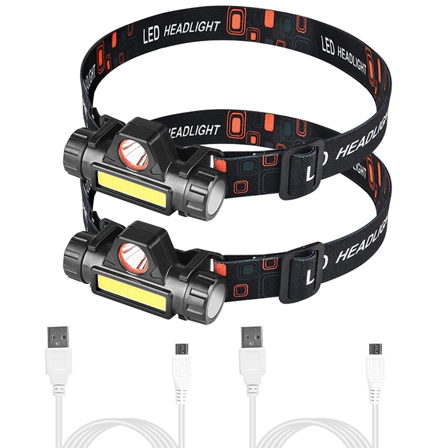 2-Pack: Waterproof Rechargeable Headlamp Enjoy Online