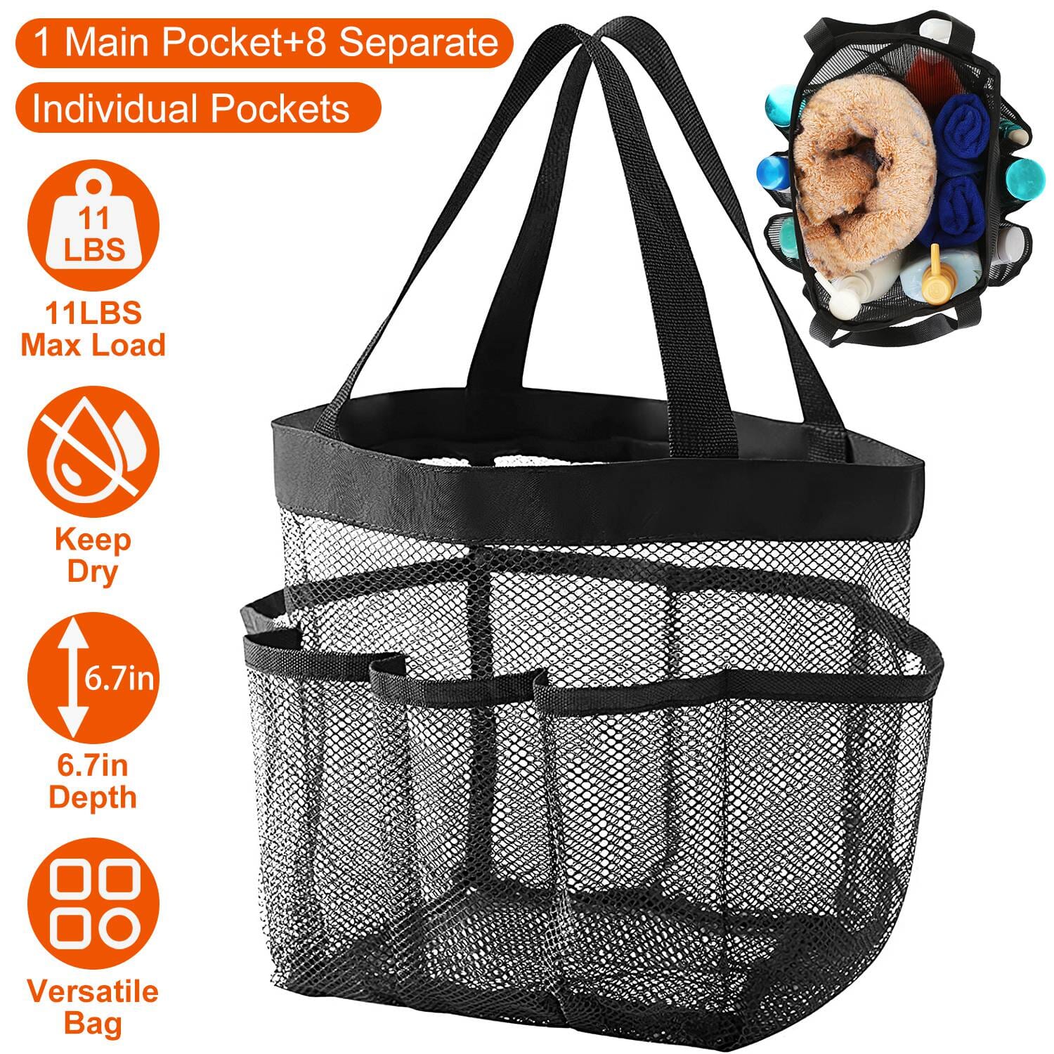 Mesh Shower Caddy Bag Organizer Storage Hanging Basket Discount Shop For