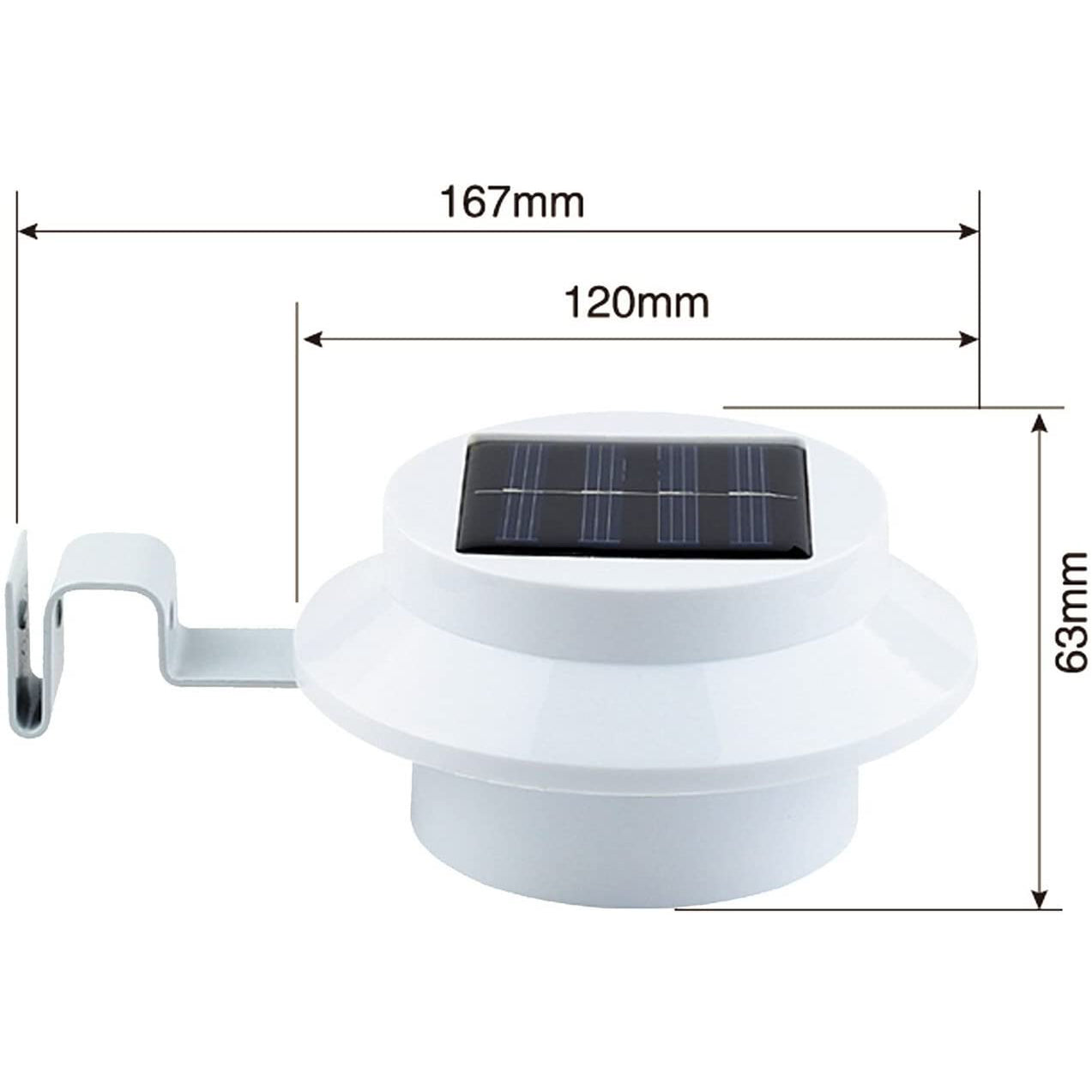 4-Pack: BOUNDERY Outdoor Solar Gutter LED Lights Discount Big Sale