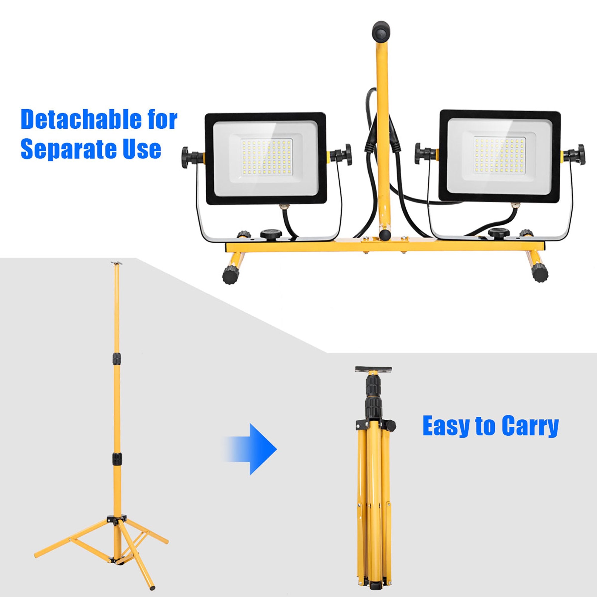 LED Dual-Head Work Light with Adjustable Tripod Stand Clearance Great Deals