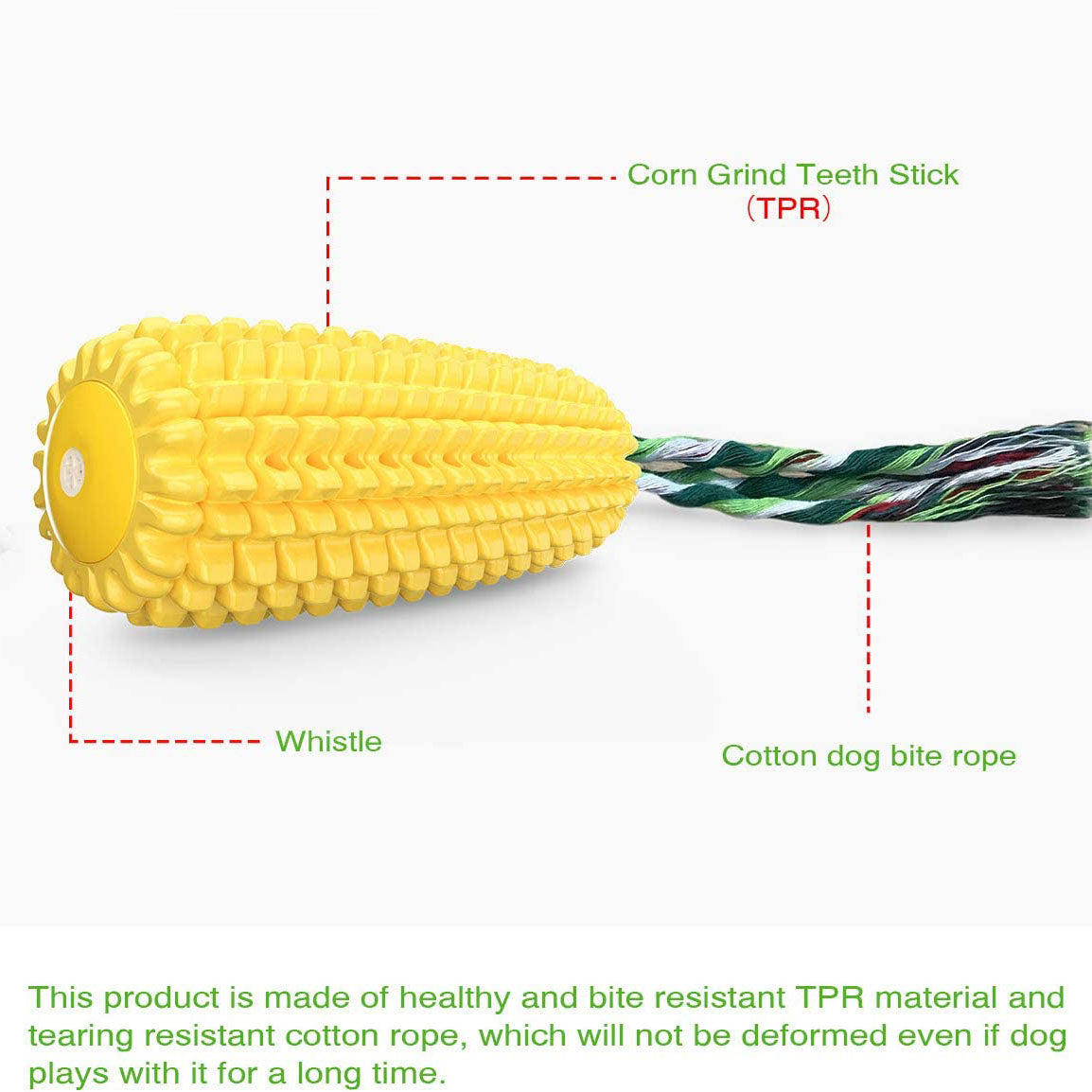 Indestructible Tough Durable Chew Corn Squeaker Interactive Dog Toys Stockist Online