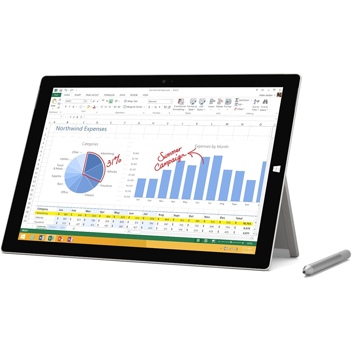 Microsoft Surface Pro 3 Intel Core i3-4020Y 4GB 64GB (Refurbished) Clearance Online Amazon